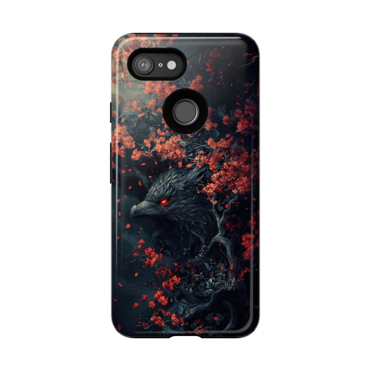 Crimson Raven Bloom – Tough Google Pixel Case