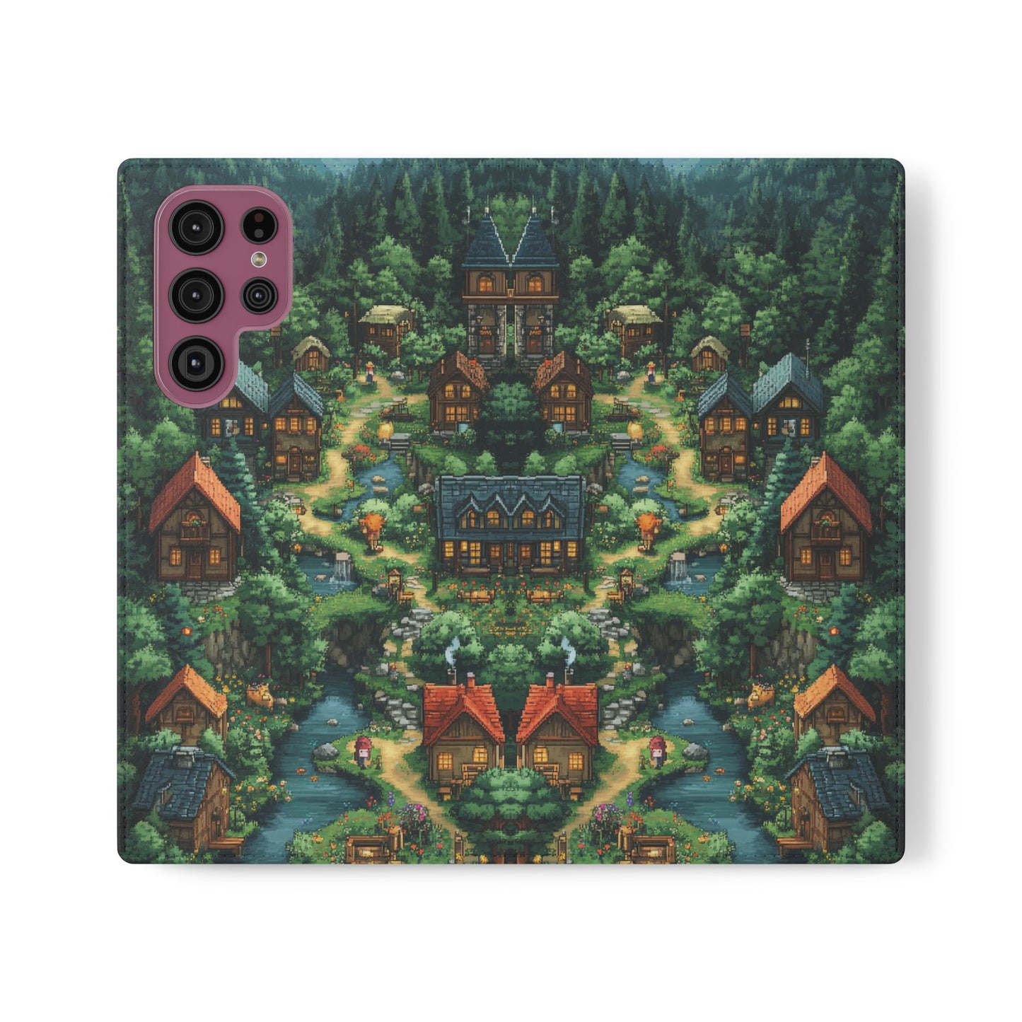 Pixel Forest Hamlet - Wallet Flip Case