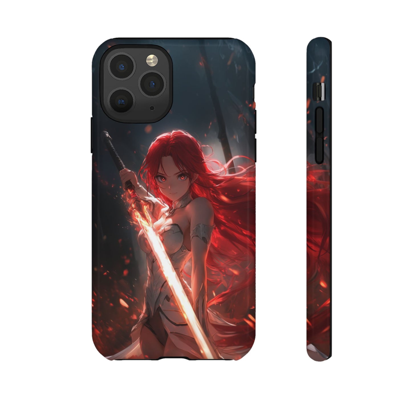Crimson Ember Warrior – Tough iPhone Case