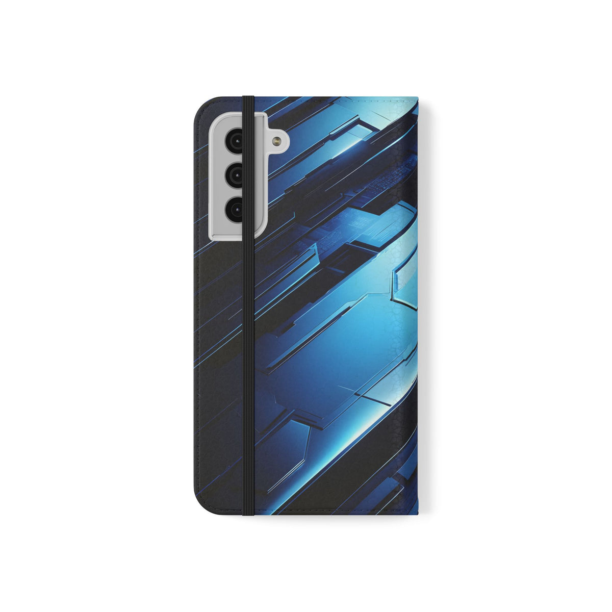 Blue Tech Matrix - Wallet Flip Case