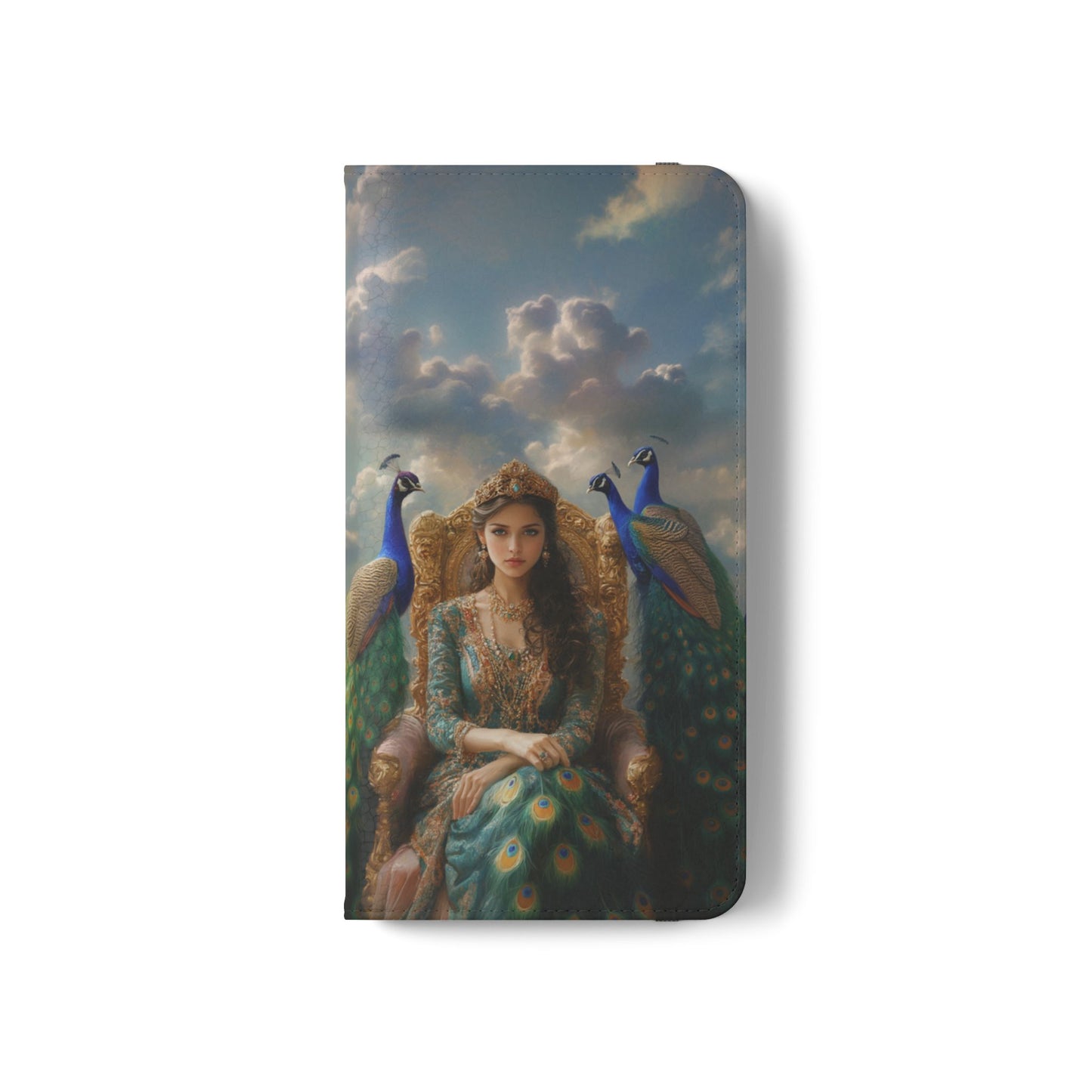 Hera Peacock Empress Golden Throne - Wallet Flip Case
