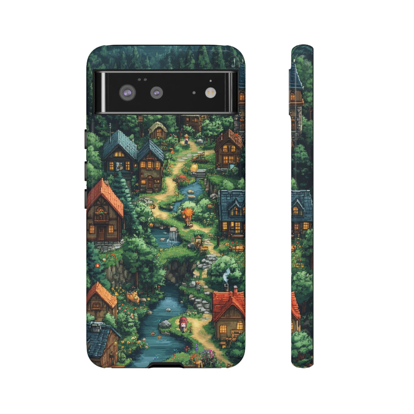 Enchanted Village: Pixel Paradise Phone Case - iPhone, Google Pixel, Samsung Galaxy