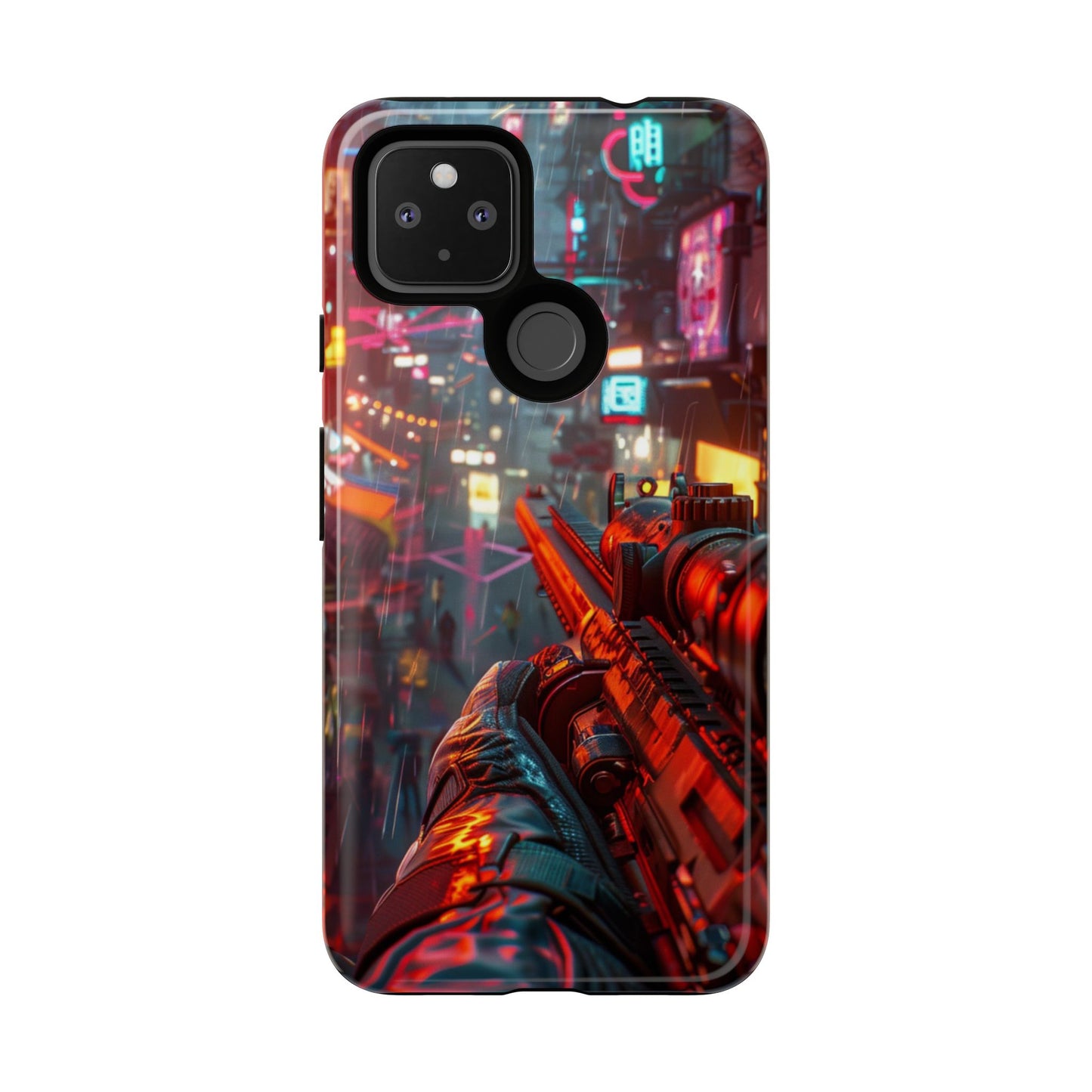 Neon Rain Sniper – Tough Google Pixel Case