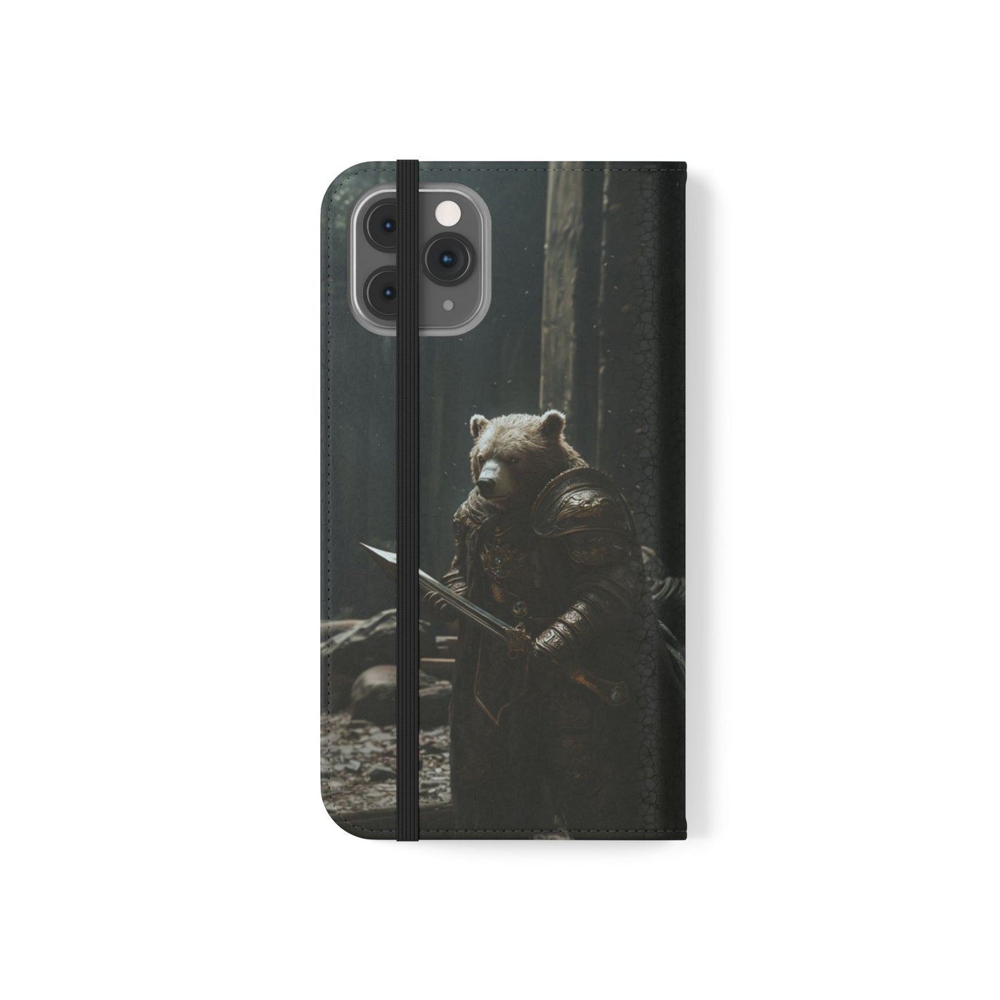 Medieval Bear Warrior Knight - Wallet Flip Case