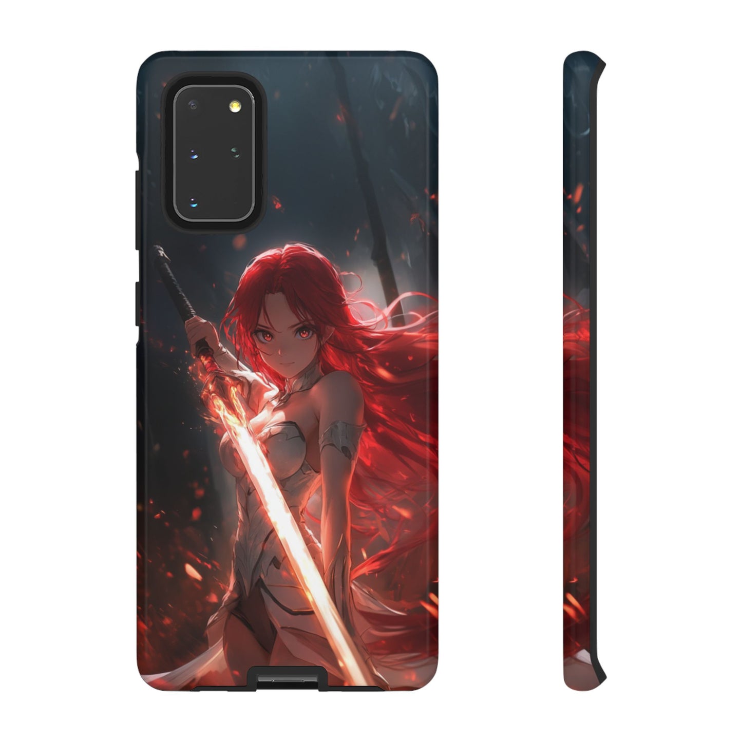 Crimson Ember Warrior – Tough Samsung Galaxy Case