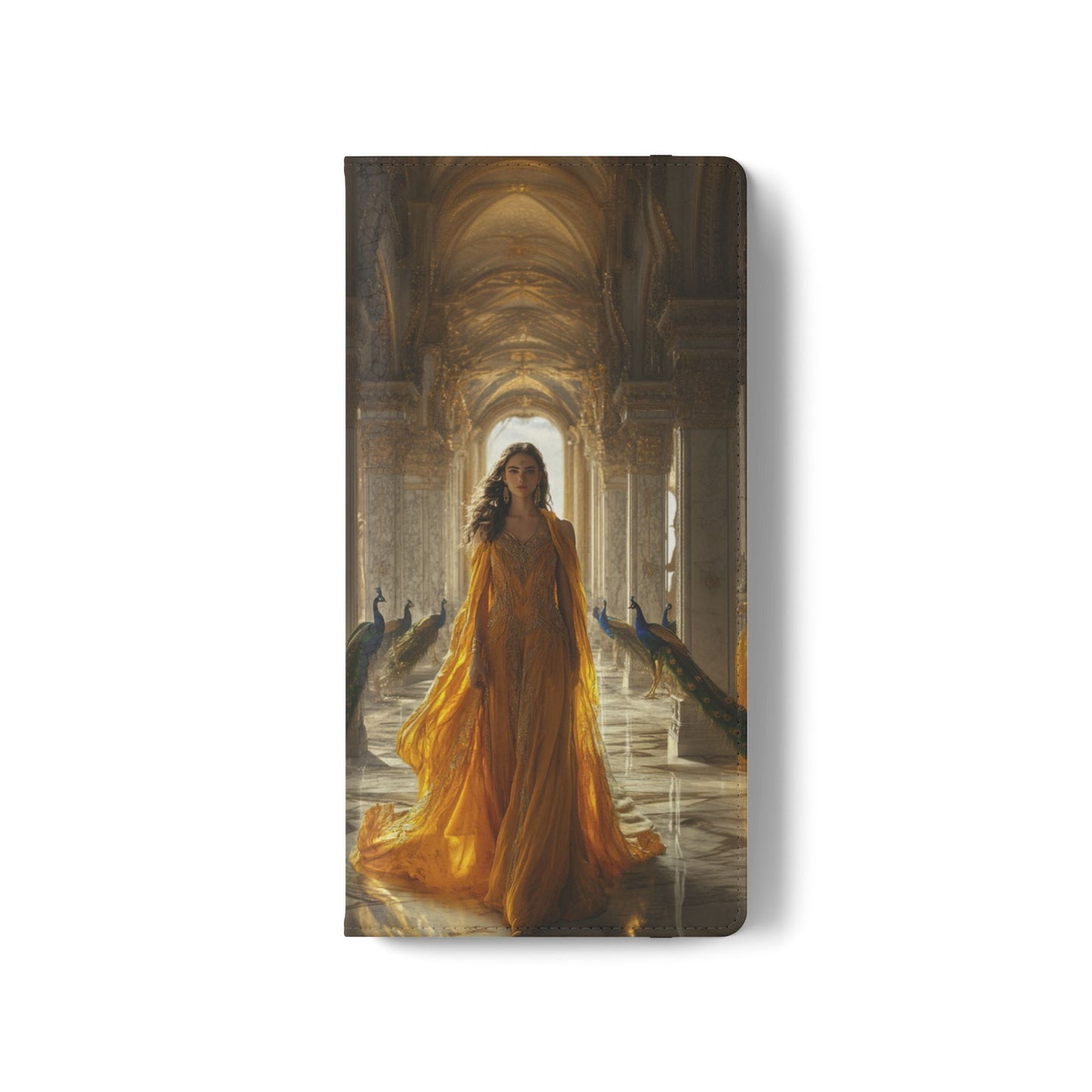 Hera Golden Palace Peacock Goddess - Wallet Flip Case
