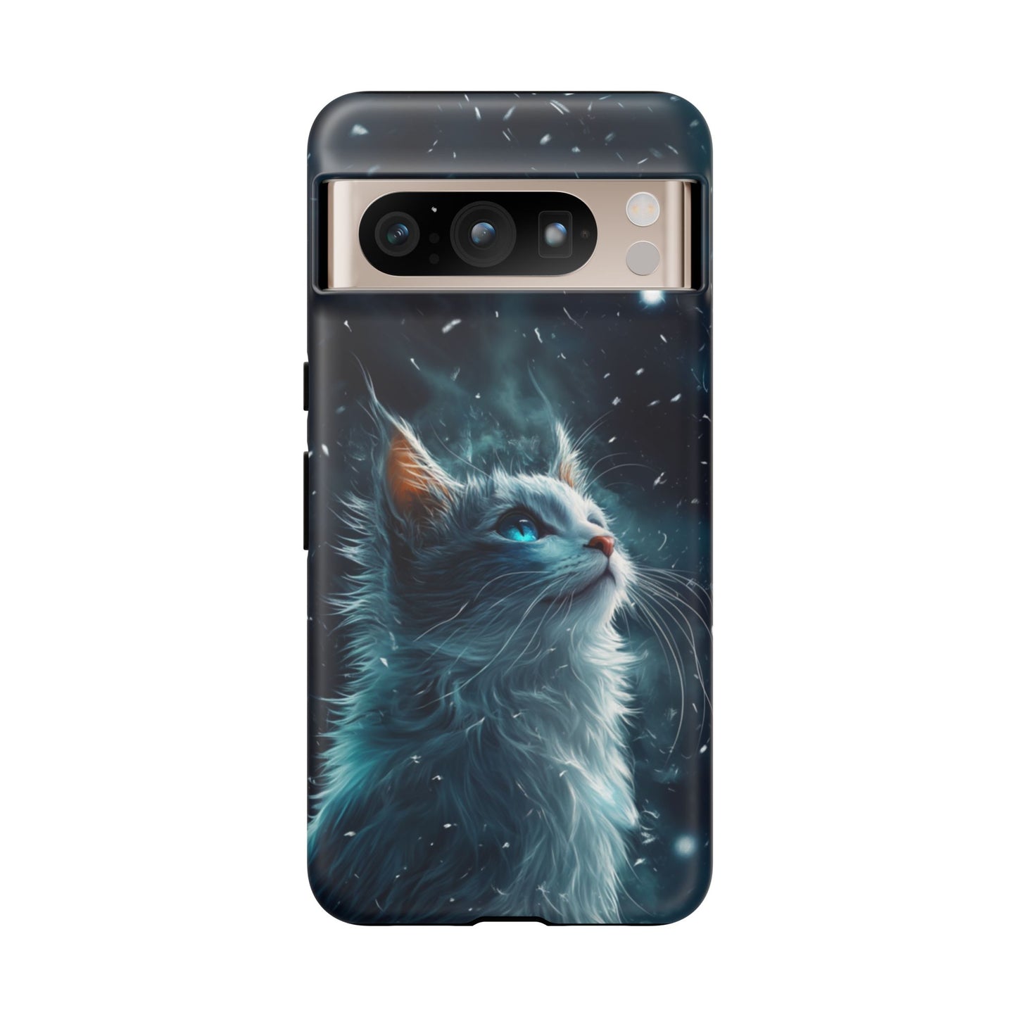 Ethereal Gaze White Cat Phone Case - iPhone, Google Pixel, Samsung Galaxy