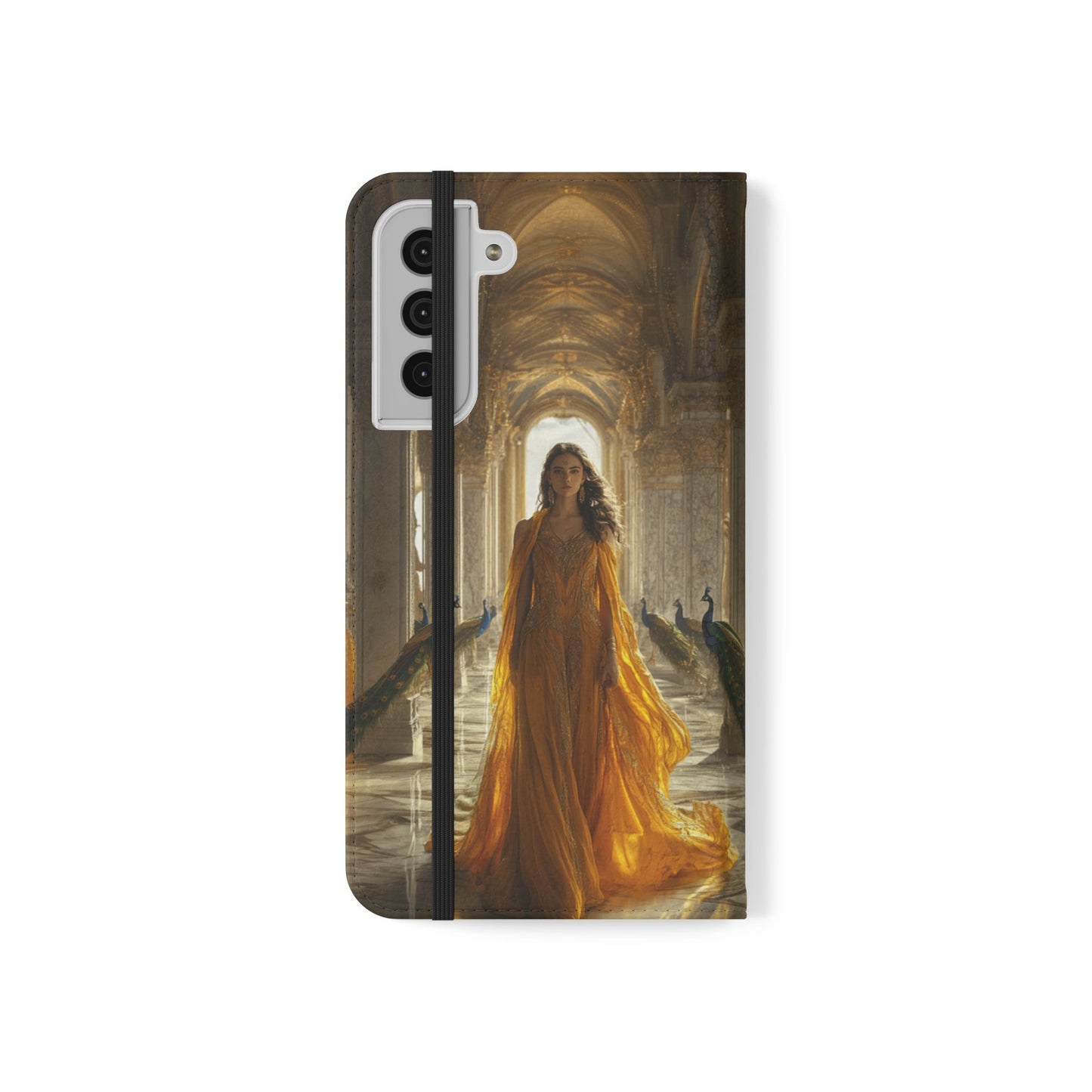 Hera Golden Palace Peacock Goddess - Wallet Flip Case