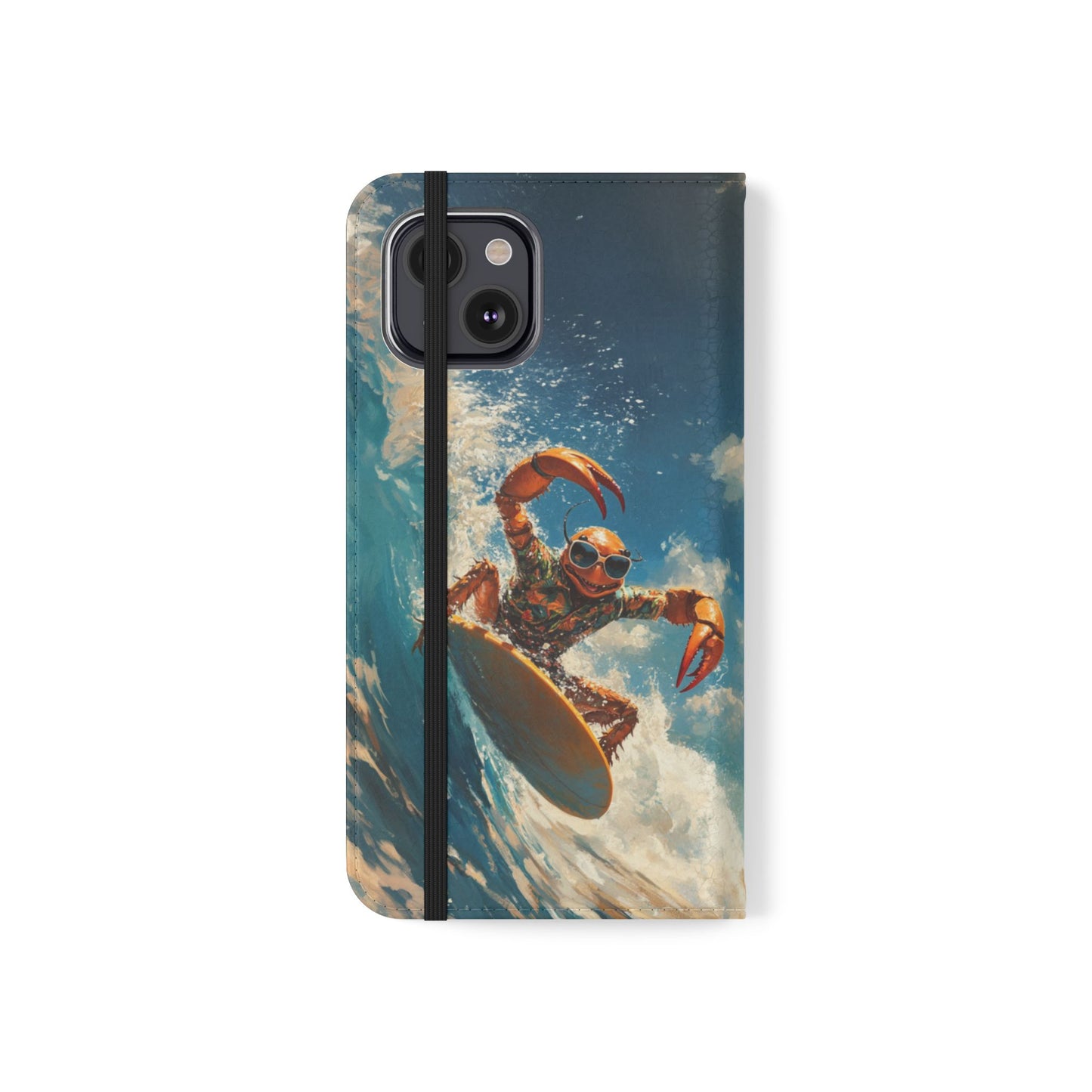 Surfing Crab - Wallet Flip Case