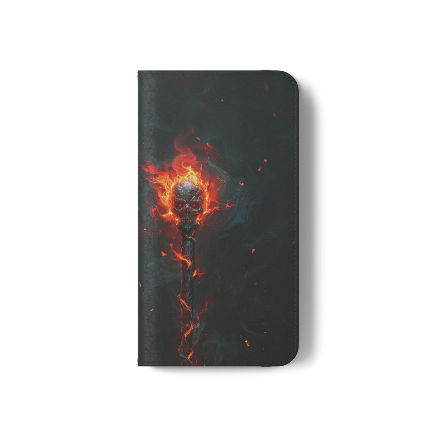 Inferno Skull Staff - Wallet Flip Case