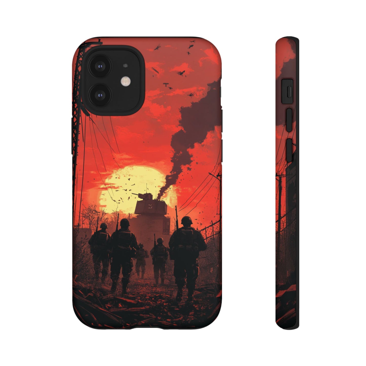 Dystopian Sunset Soldier Phone Case - iPhone, Google Pixel, Samsung Galaxy