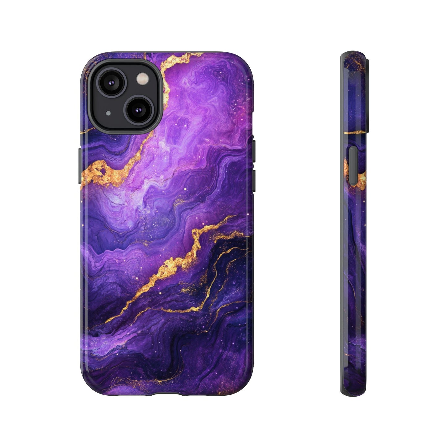 Amethyst Gold Marble – Tough iPhone Case