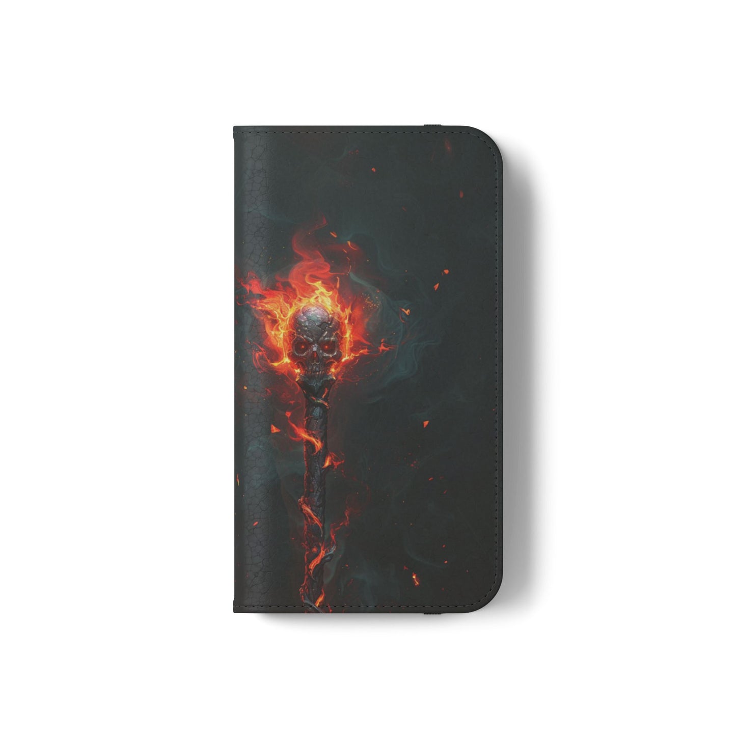 Inferno Skull Staff - Wallet Flip Case