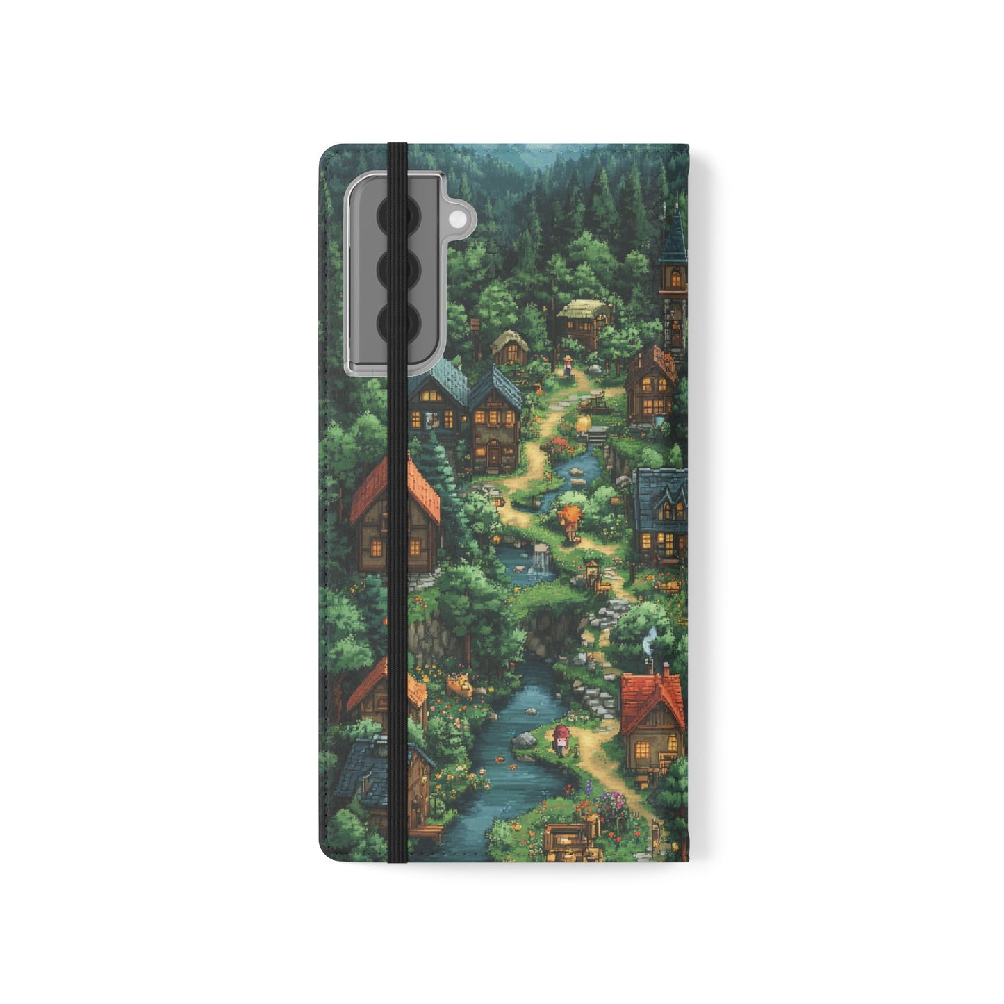 Pixel Forest Hamlet - Wallet Flip Case