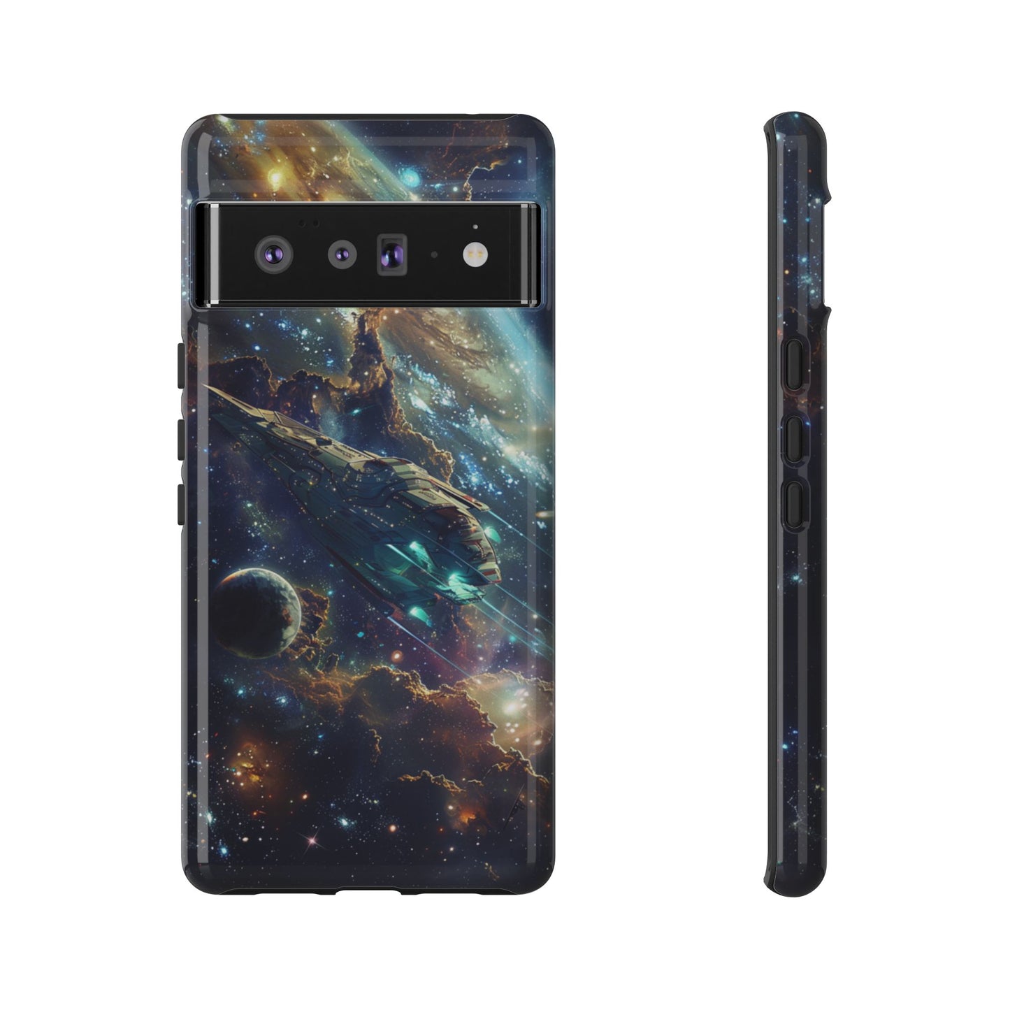 Galactic Voyage: Futuristic Spaceship - iPhone, Google Pixel, Samsung Galaxy