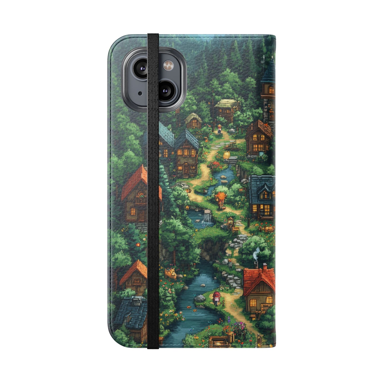Pixel Forest Hamlet - Wallet Flip Case
