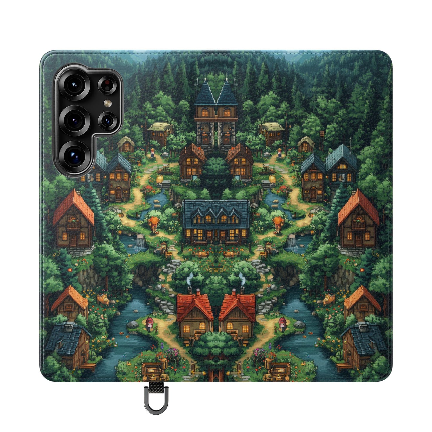 Pixel Forest Hamlet - Wallet Flip Case