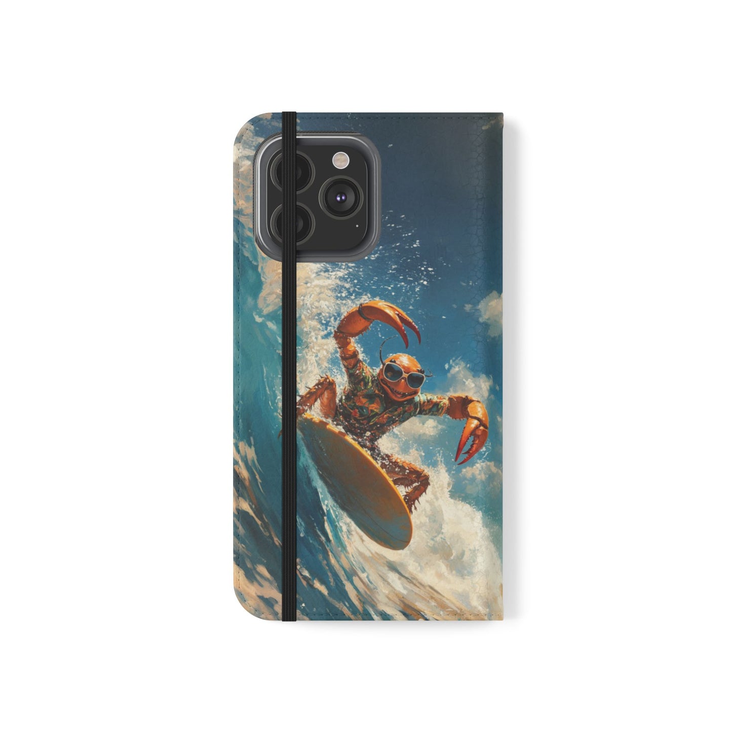 Surfing Crab - Wallet Flip Case