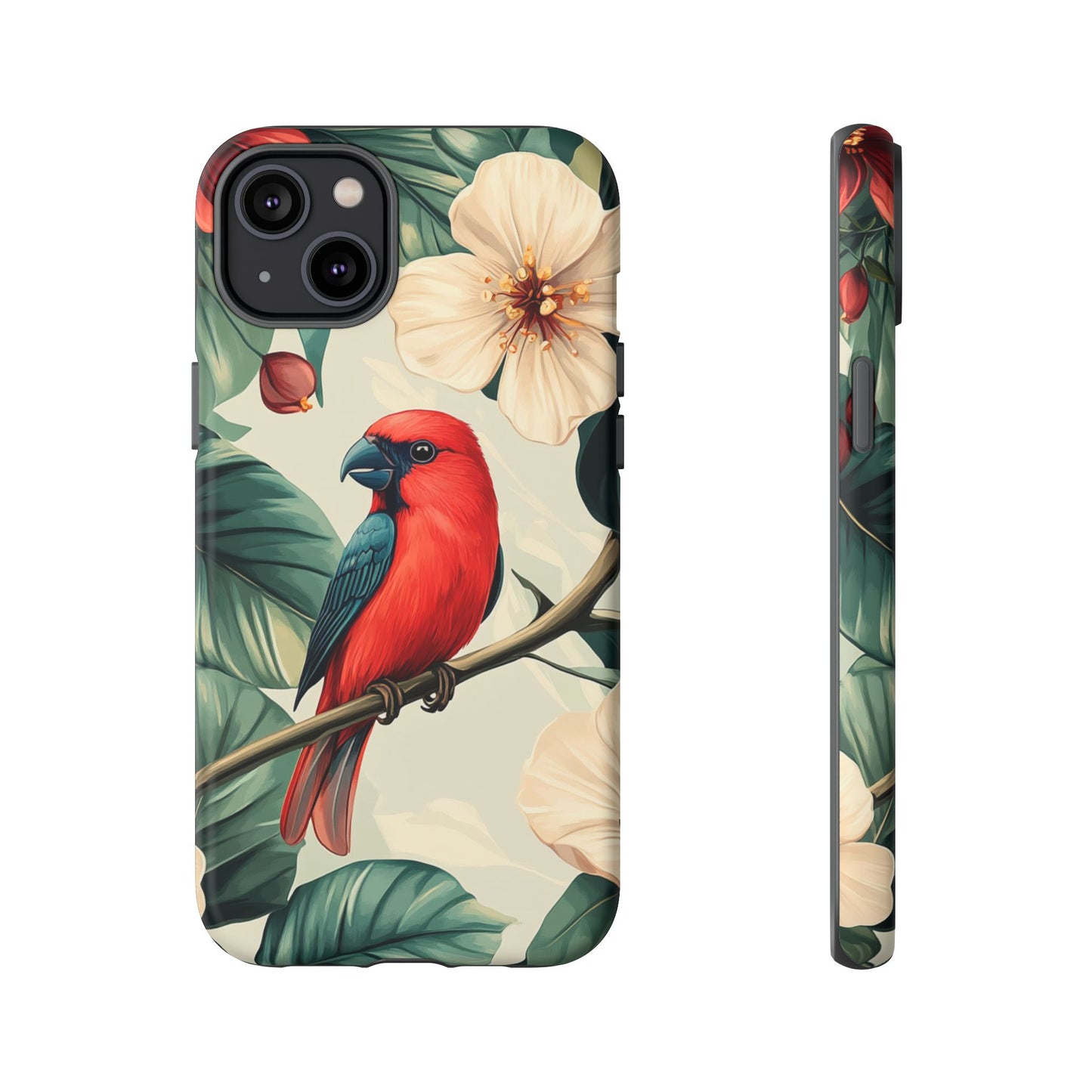 Tropical Bird and Hibiscus Phone Case – iPhone, Google Pixel, Samsung Galaxy