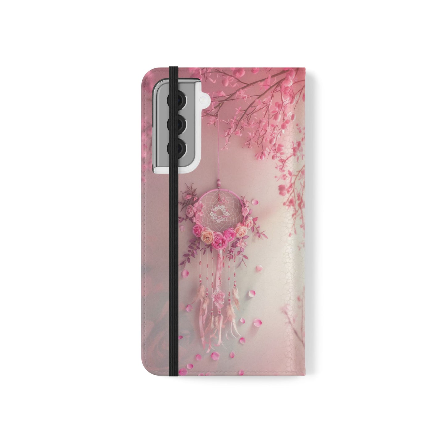 Pink Rose Dreamcatcher - Wallet Flip Case