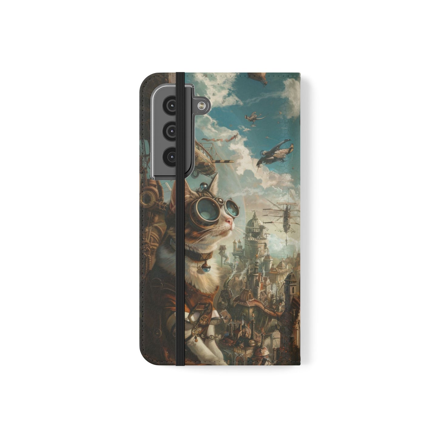 Steampunk Aviator Cat - Wallet Flip Case