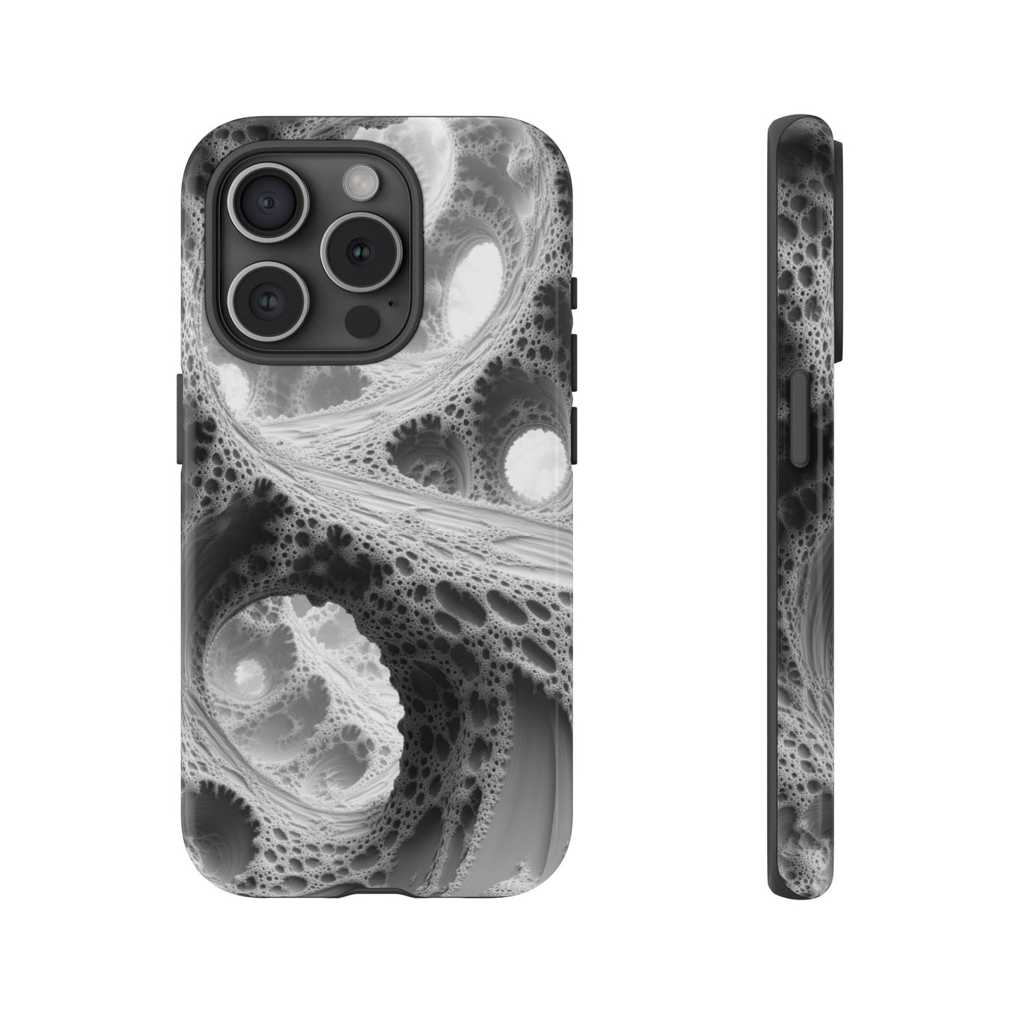 Monochrome Fractal – Tough iPhone Case