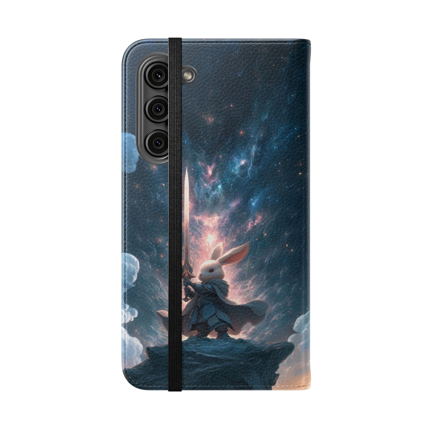 Cosmic Warrior Rabbit - Wallet Flip Case