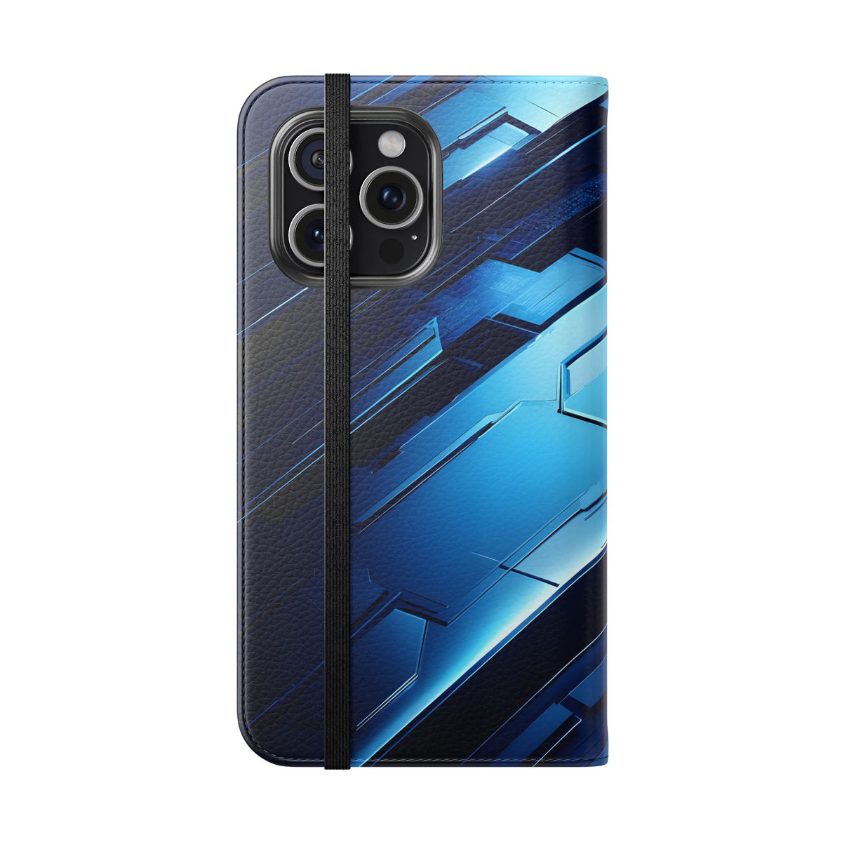 Blue Tech Matrix - Wallet Flip Case