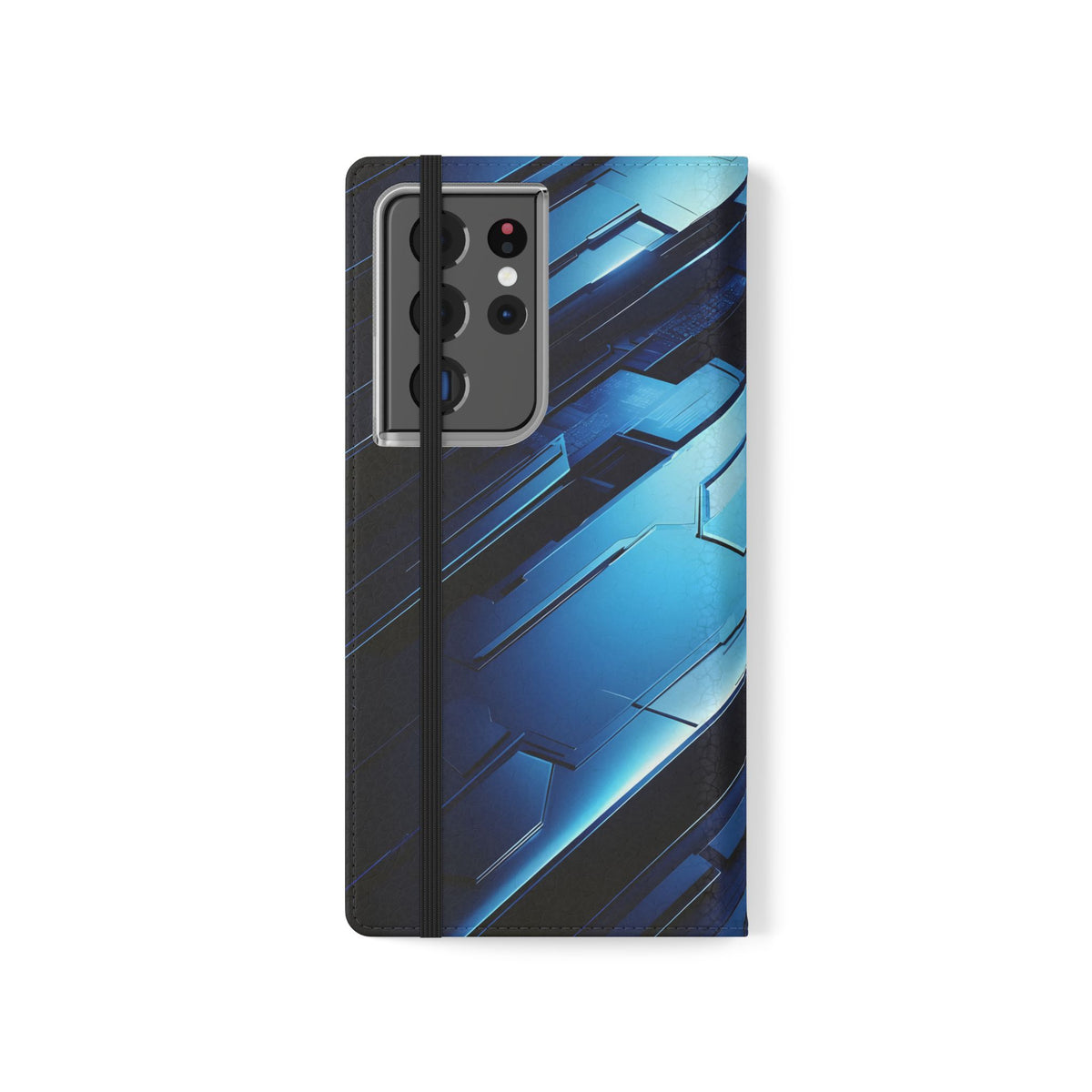 Blue Tech Matrix - Wallet Flip Case