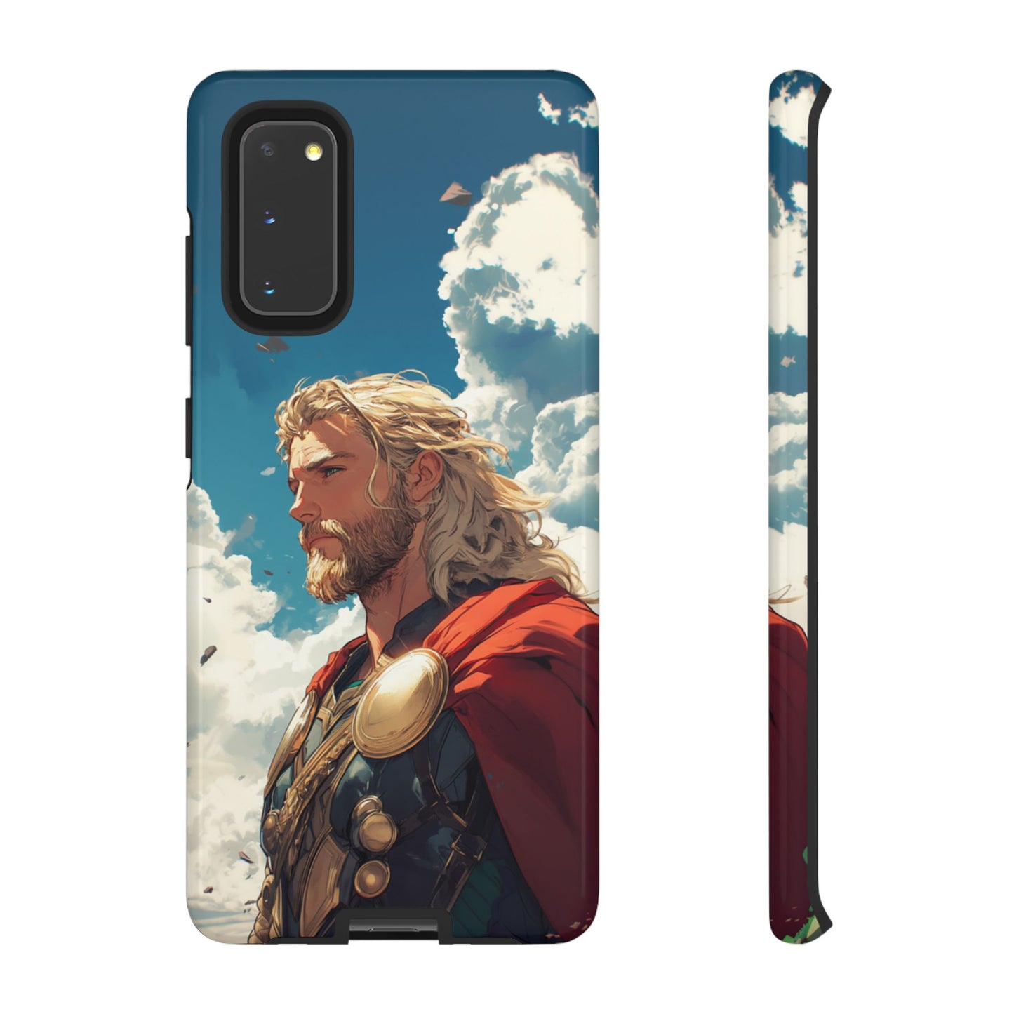 Celestial Protector: Anime-Style Thor Phone Case - iPhone, Google Pixel, Samsung