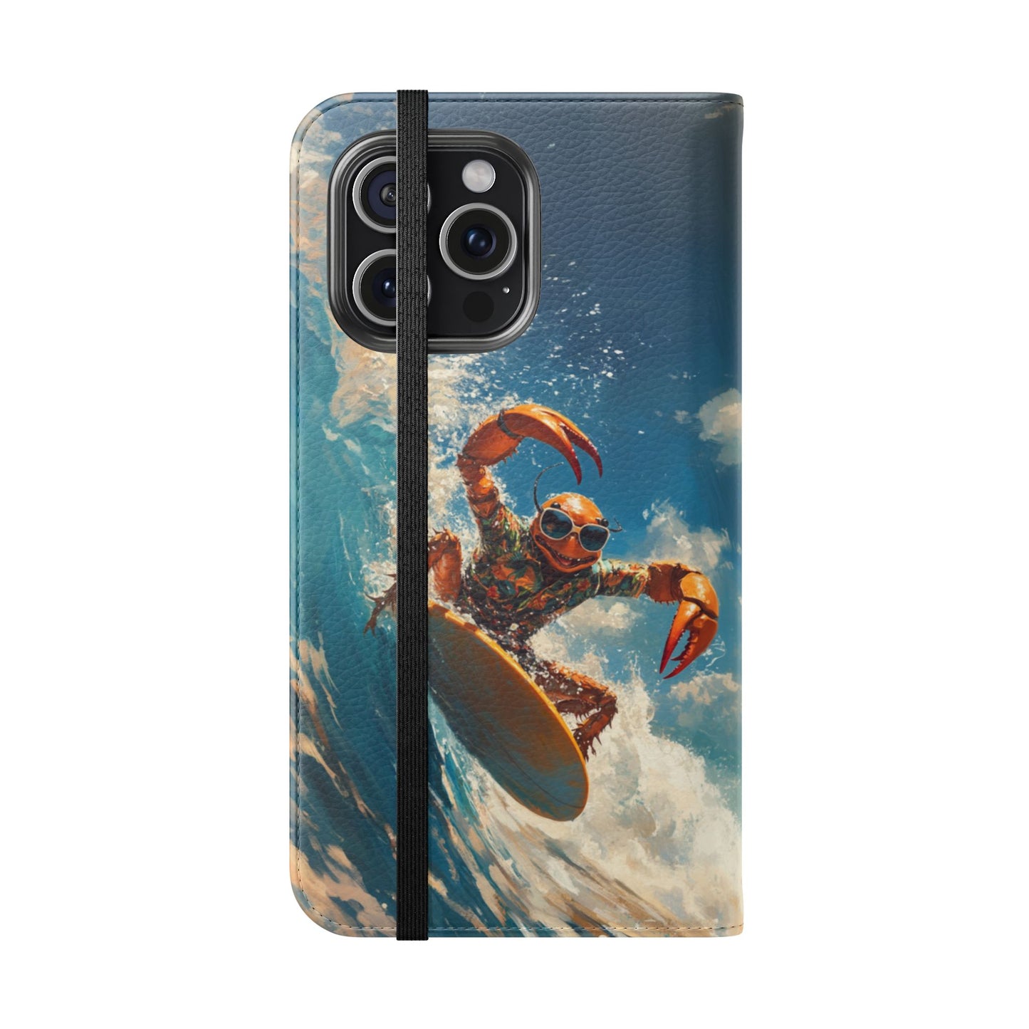 Surfing Crab - Wallet Flip Case