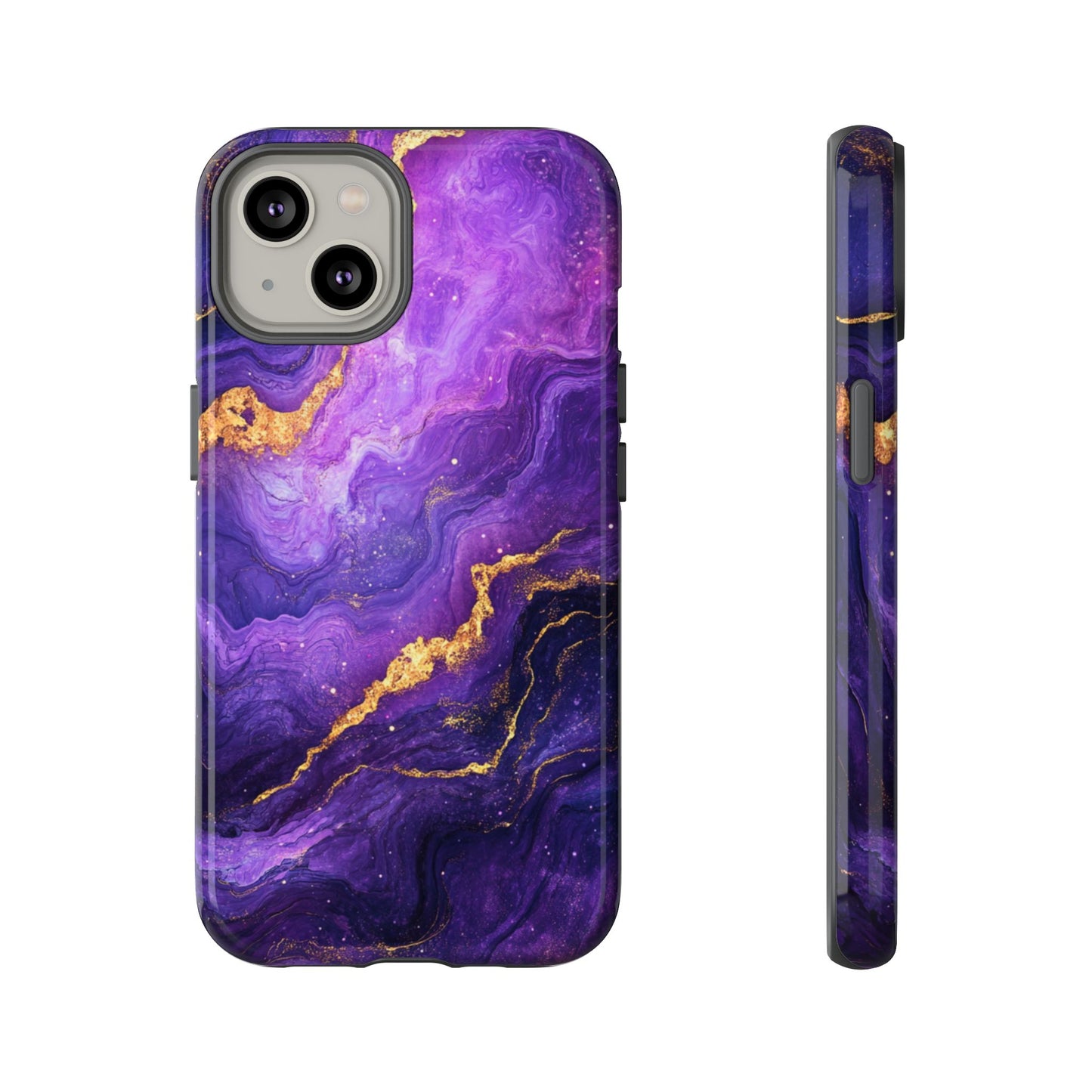 Amethyst Gold Marble – Tough iPhone Case