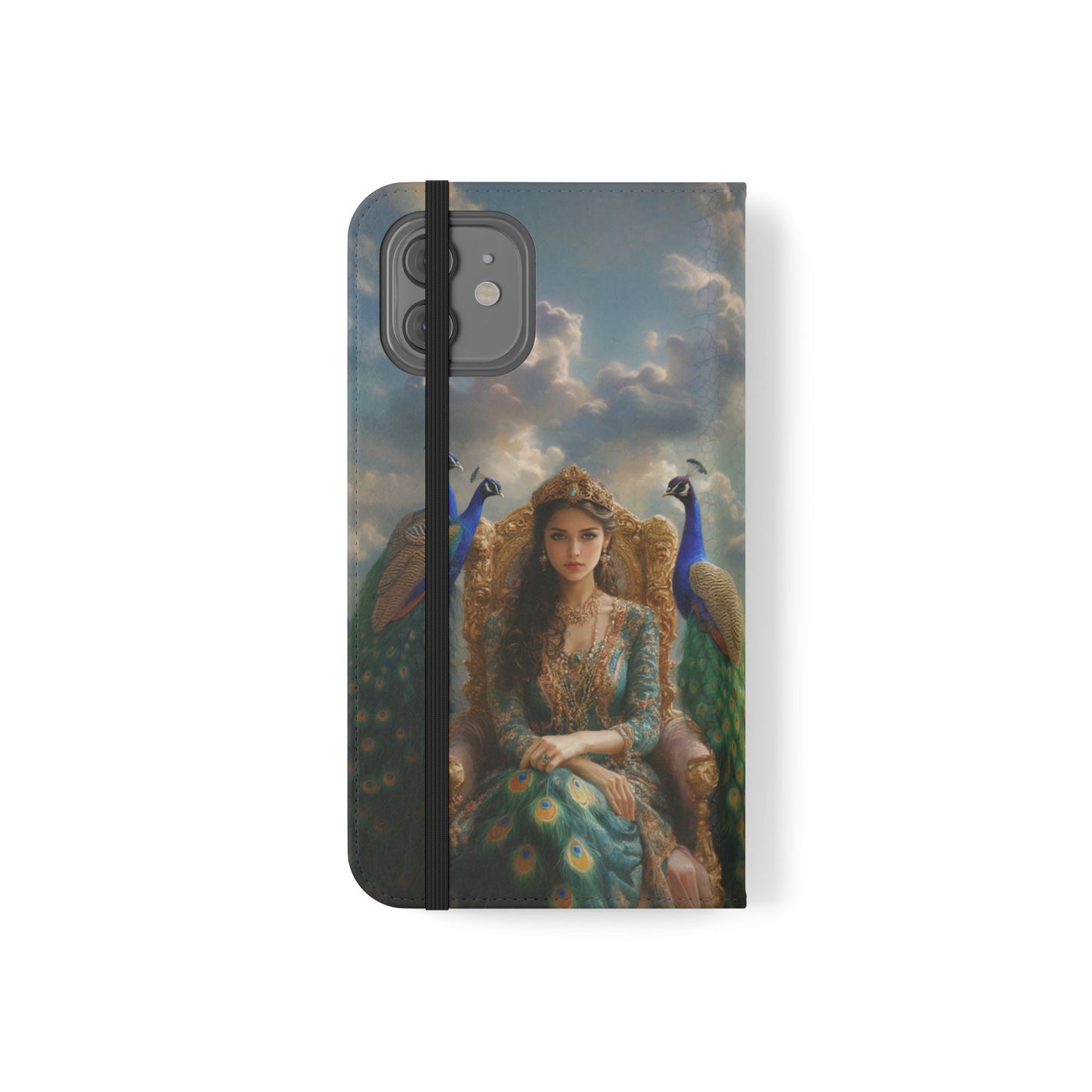 Hera Peacock Empress Golden Throne - Wallet Flip Case