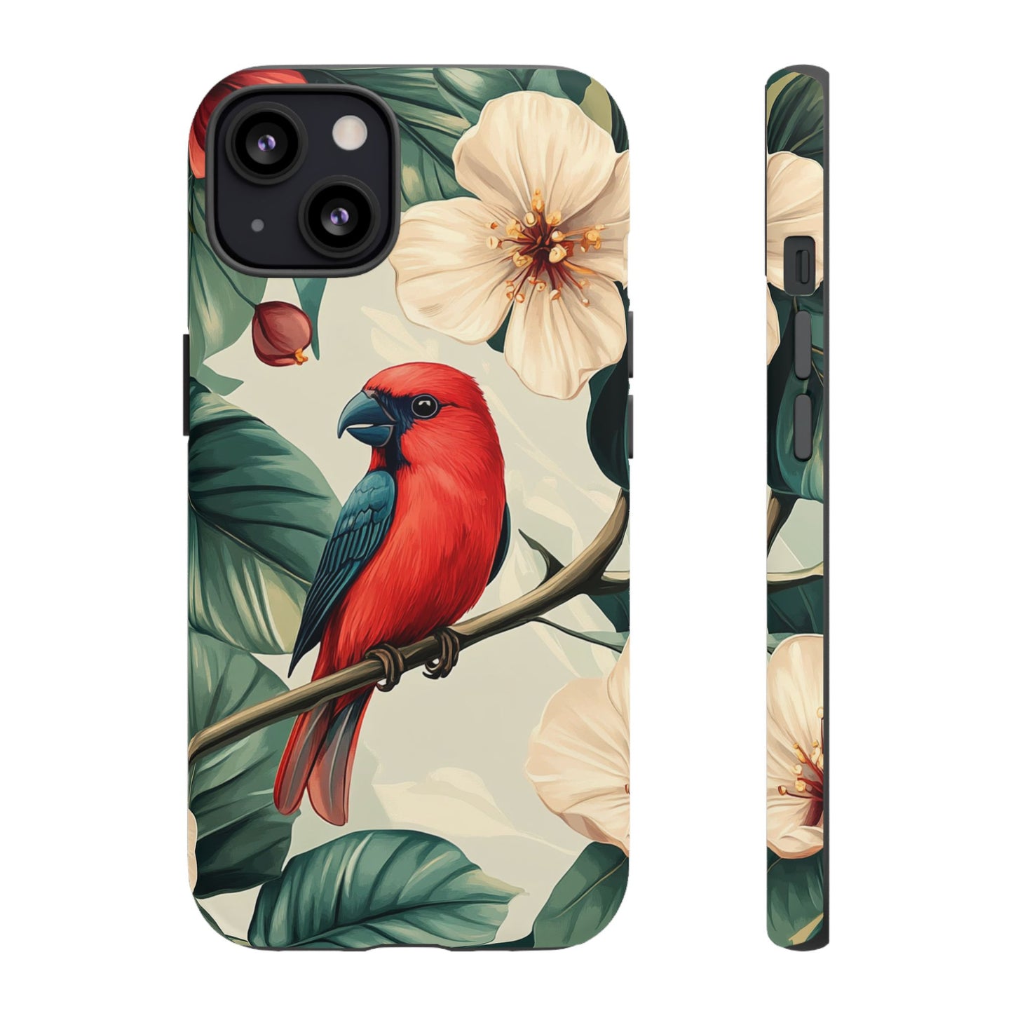 Tropical Bird and Hibiscus Phone Case – iPhone, Google Pixel, Samsung Galaxy