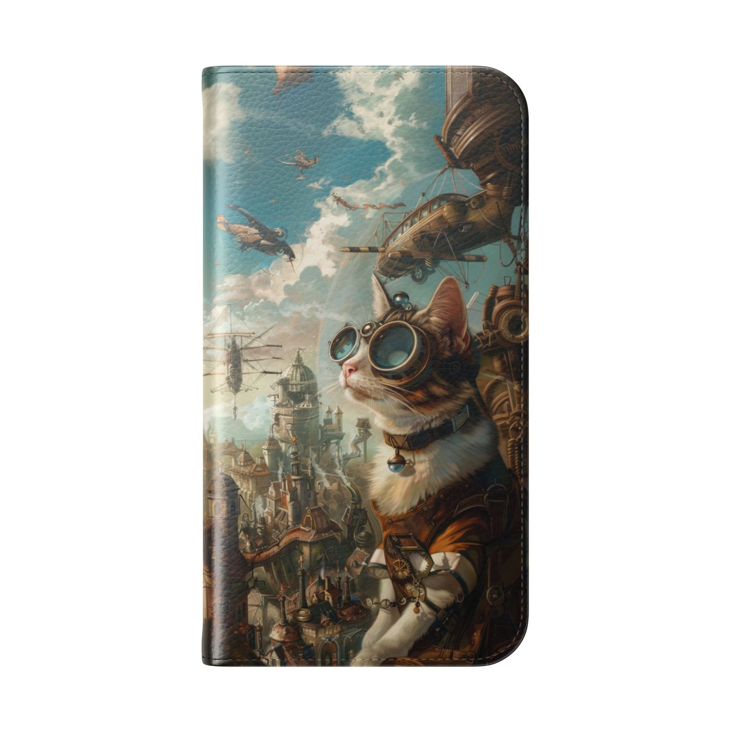 Steampunk Aviator Cat - Wallet Flip Case