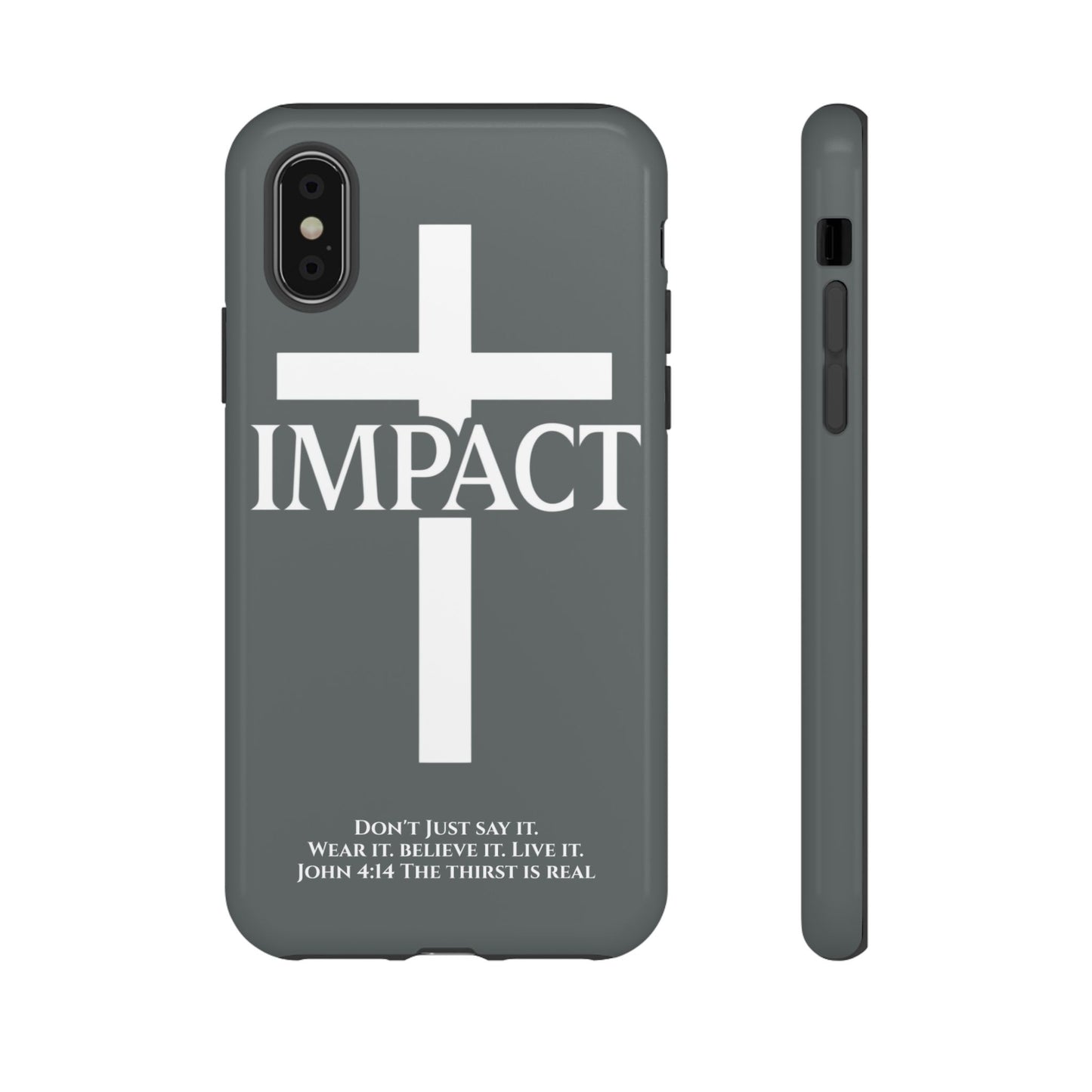 Impact Gray- Tough iPhone Case