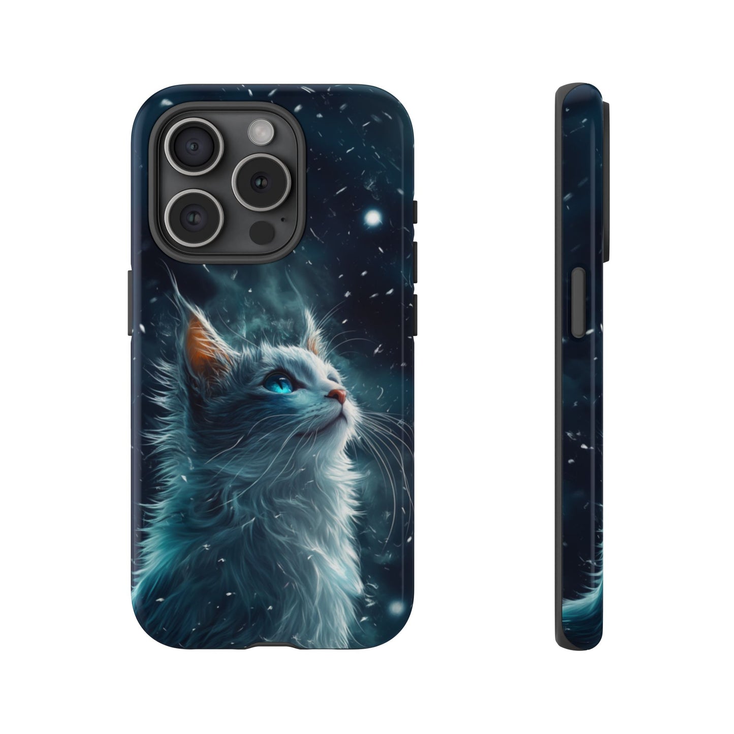 Ethereal Gaze White Cat Phone Case - iPhone, Google Pixel, Samsung Galaxy