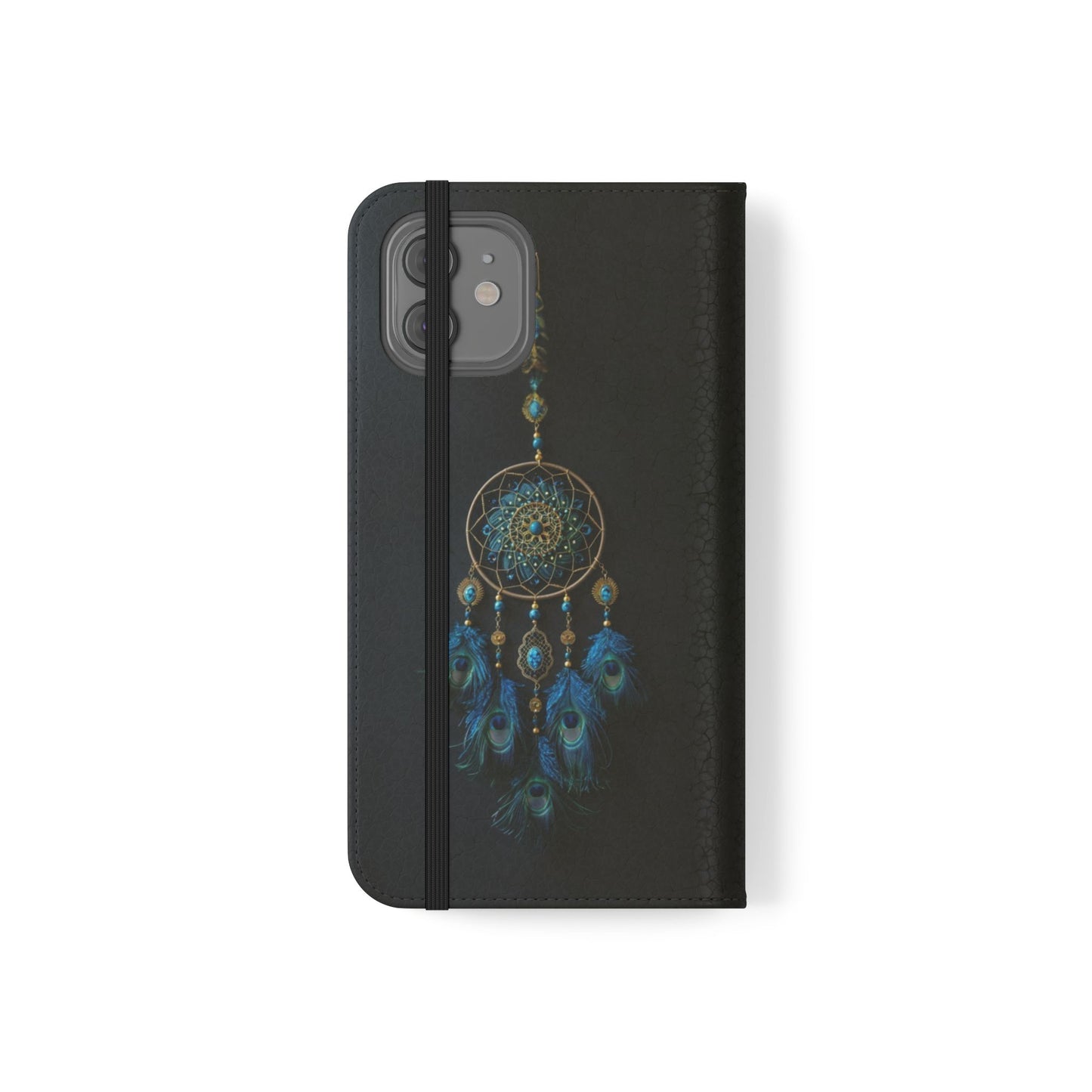 Peacock Feather Dreamcatcher - Wallet Flip Case