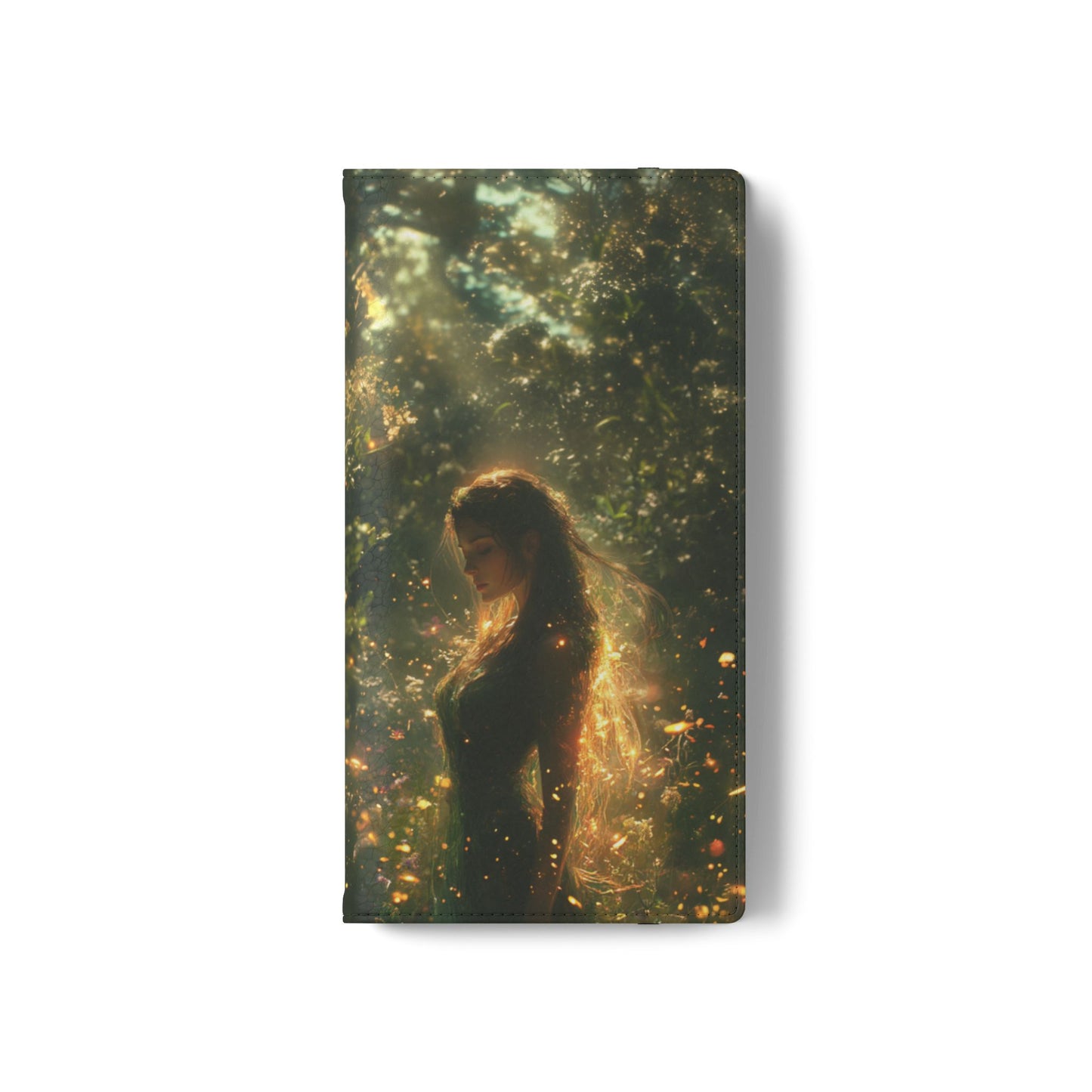 Forest Goddess Golden Light Meadow - Wallet Flip Case
