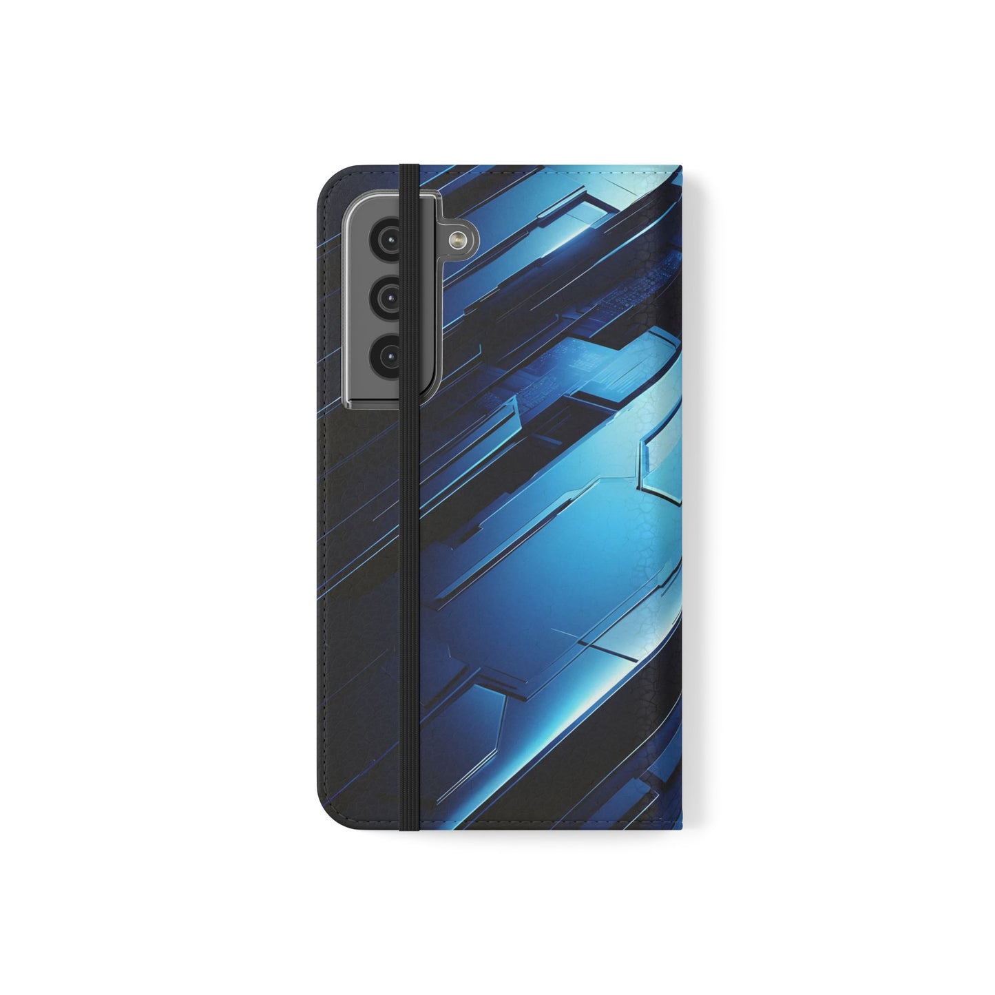 Blue Tech Matrix - Wallet Flip Case