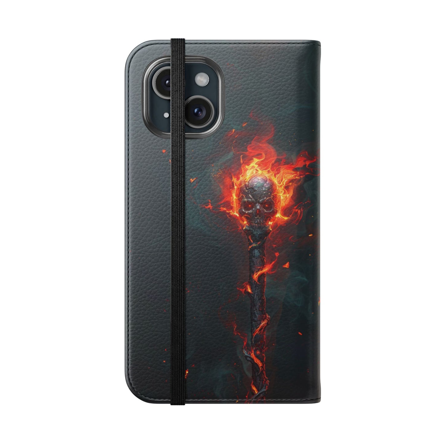 Inferno Skull Staff - Wallet Flip Case