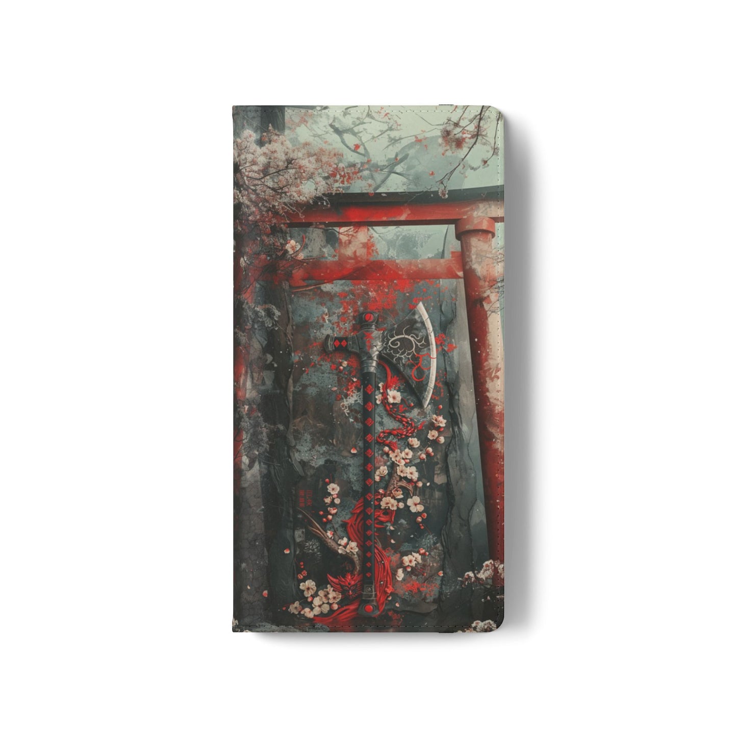Sakura Warrior Axe - Wallet Flip Case
