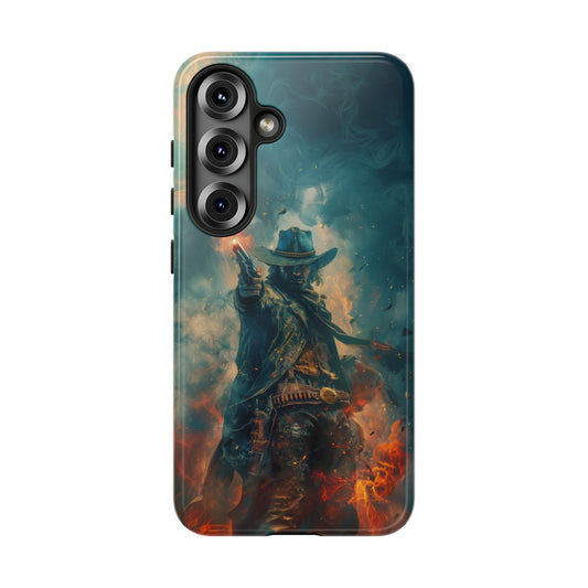 Flaming Outlaw Gunslinger – Tough Samsung Galaxy Case