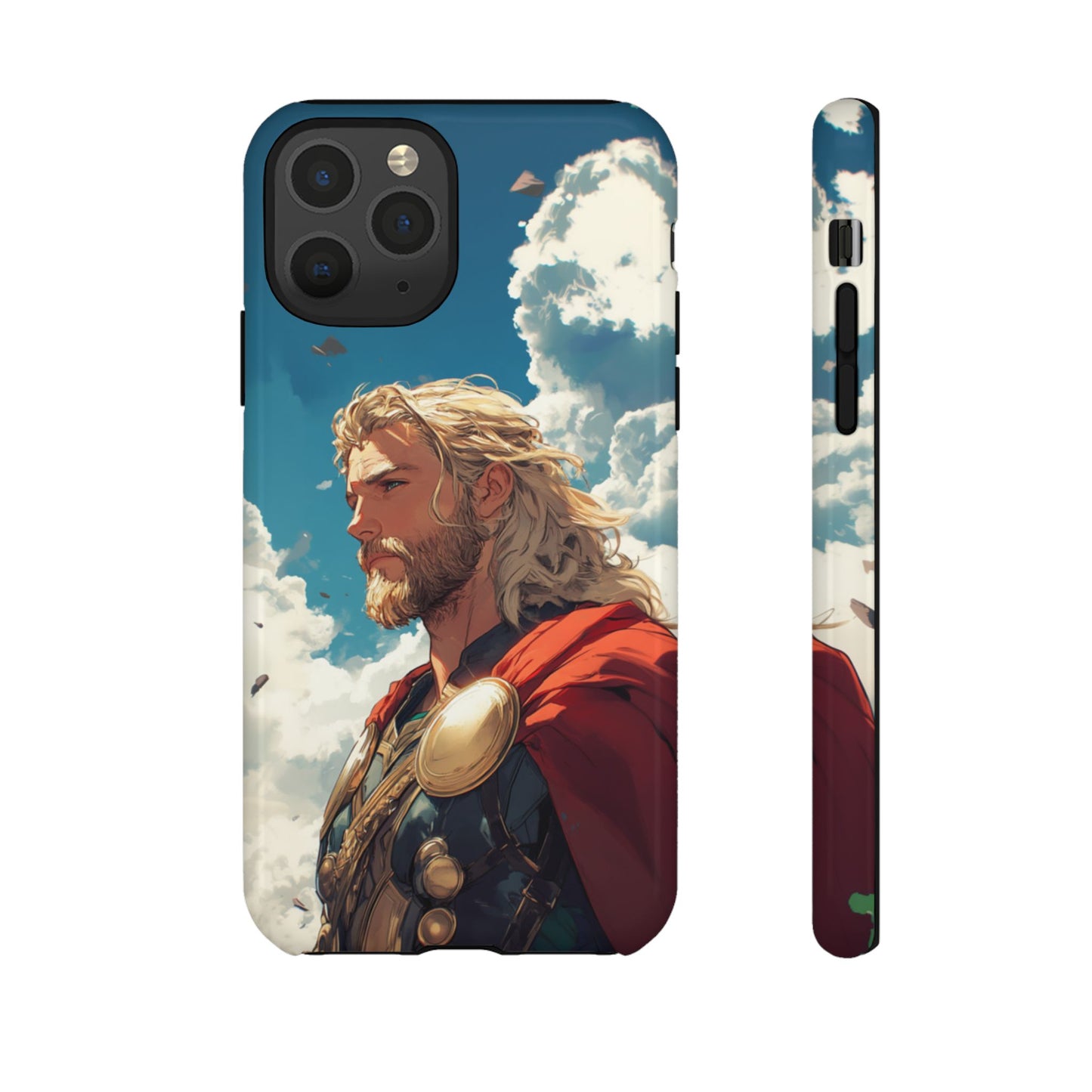 Celestial Protector: Anime-Style Thor Phone Case - iPhone, Google Pixel, Samsung