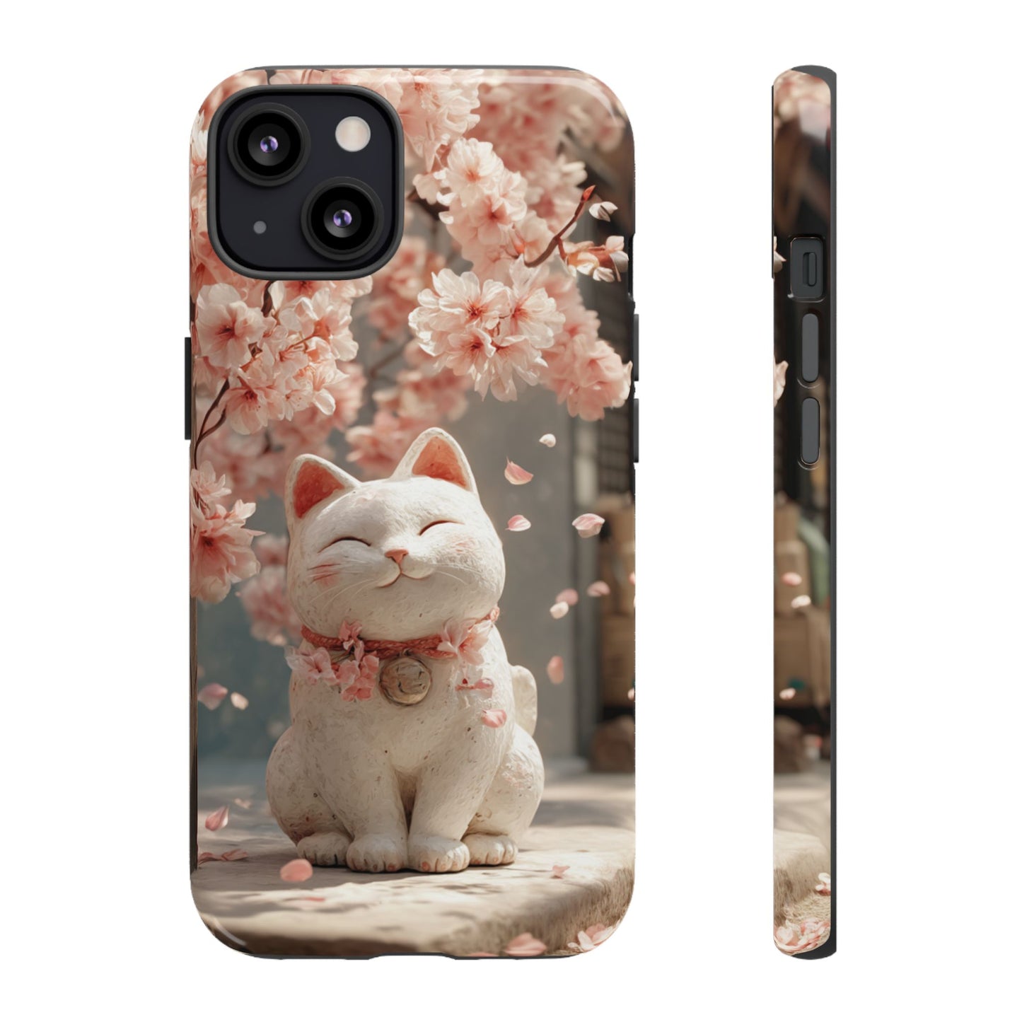 Sakura Lucky Cat - Tough iPhone Case