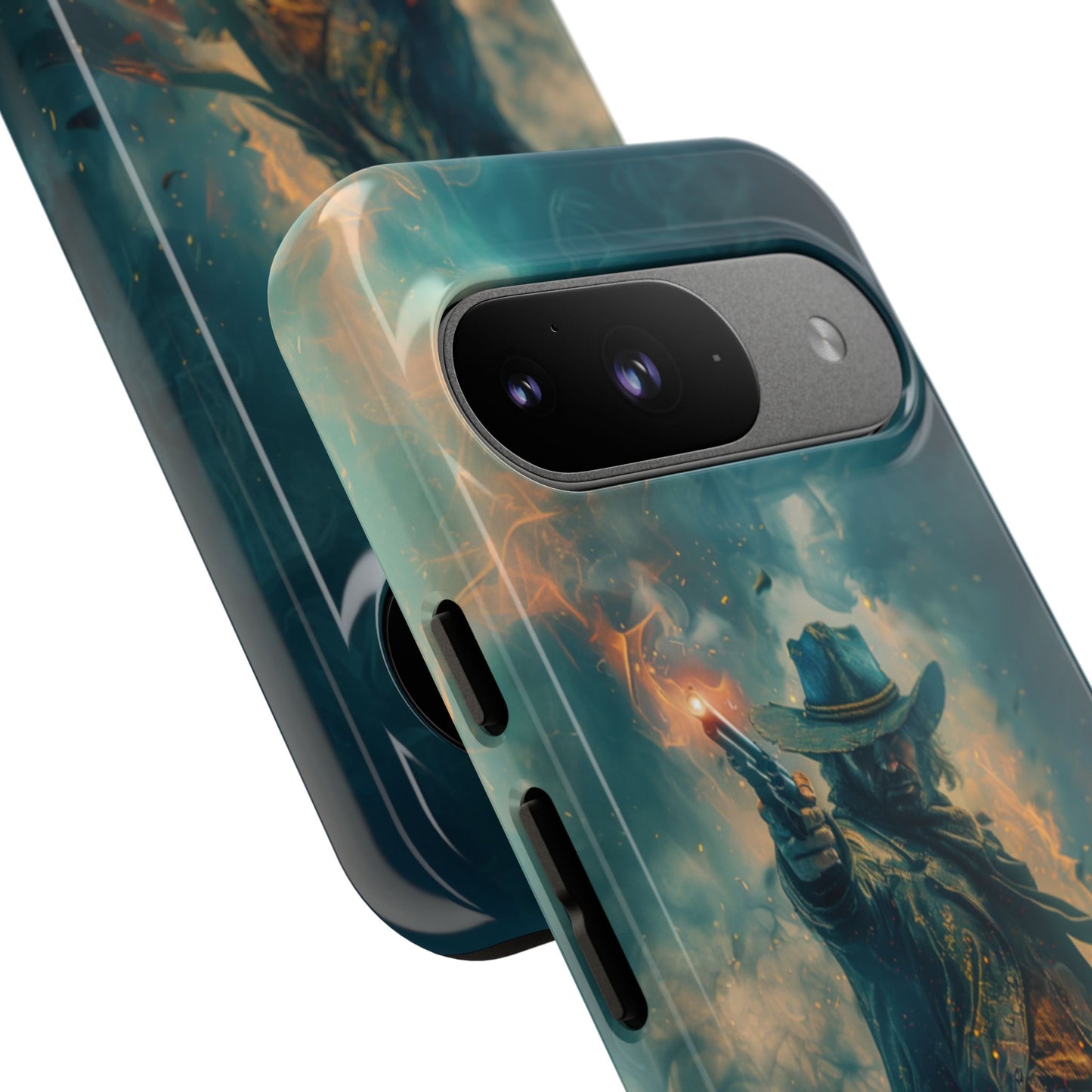 Flaming Outlaw Gunslinger – Tough Google Pixel Case