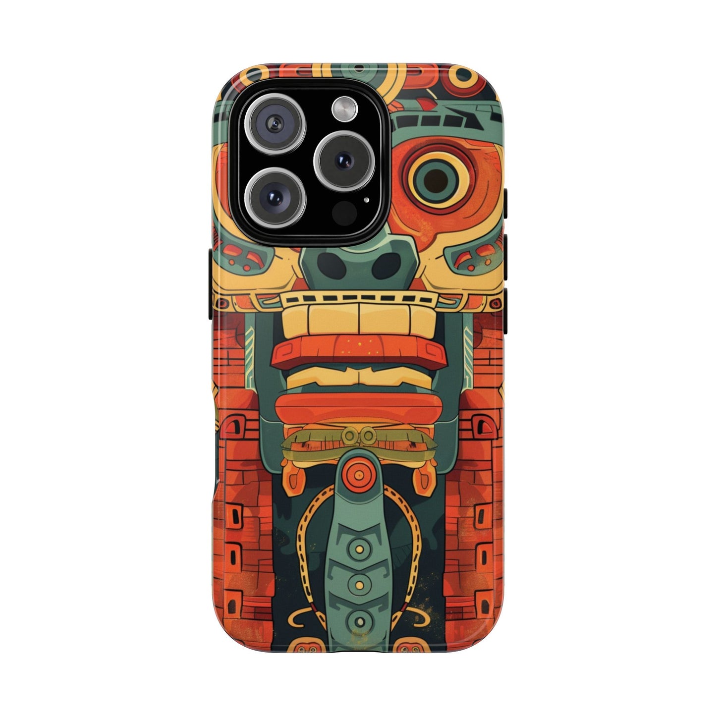 Aztec Totem Mask - Tough iPhone Case