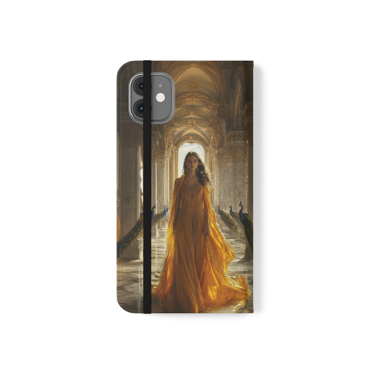 Hera Golden Palace Peacock Goddess - Wallet Flip Case