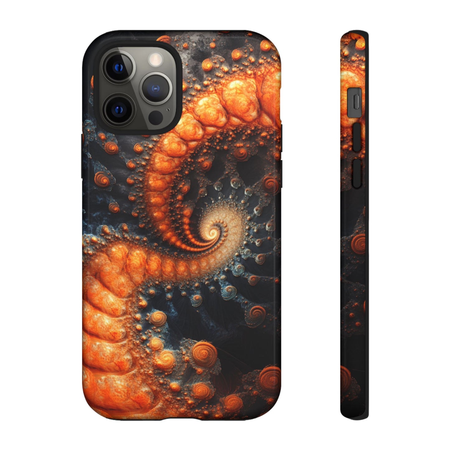 Amber Spiral Fractal – Tough iPhone Case