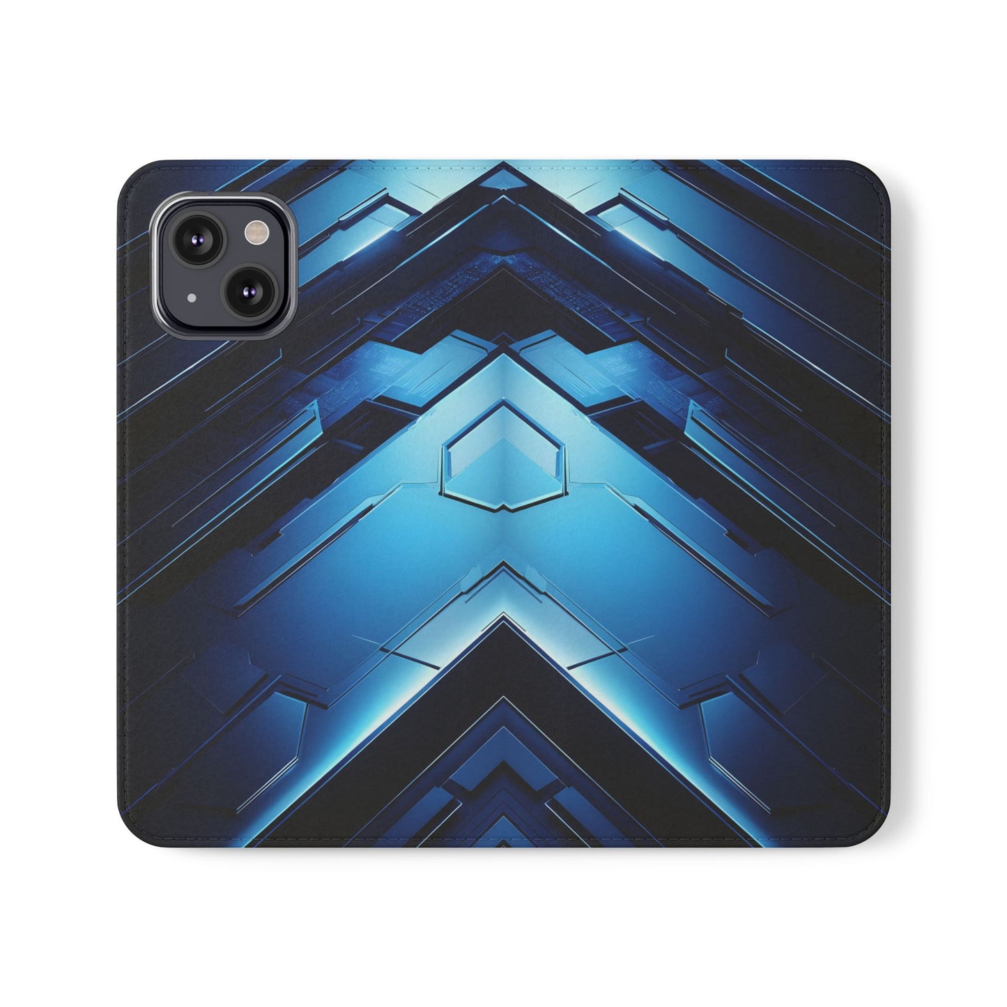Blue Tech Matrix - Wallet Flip Case